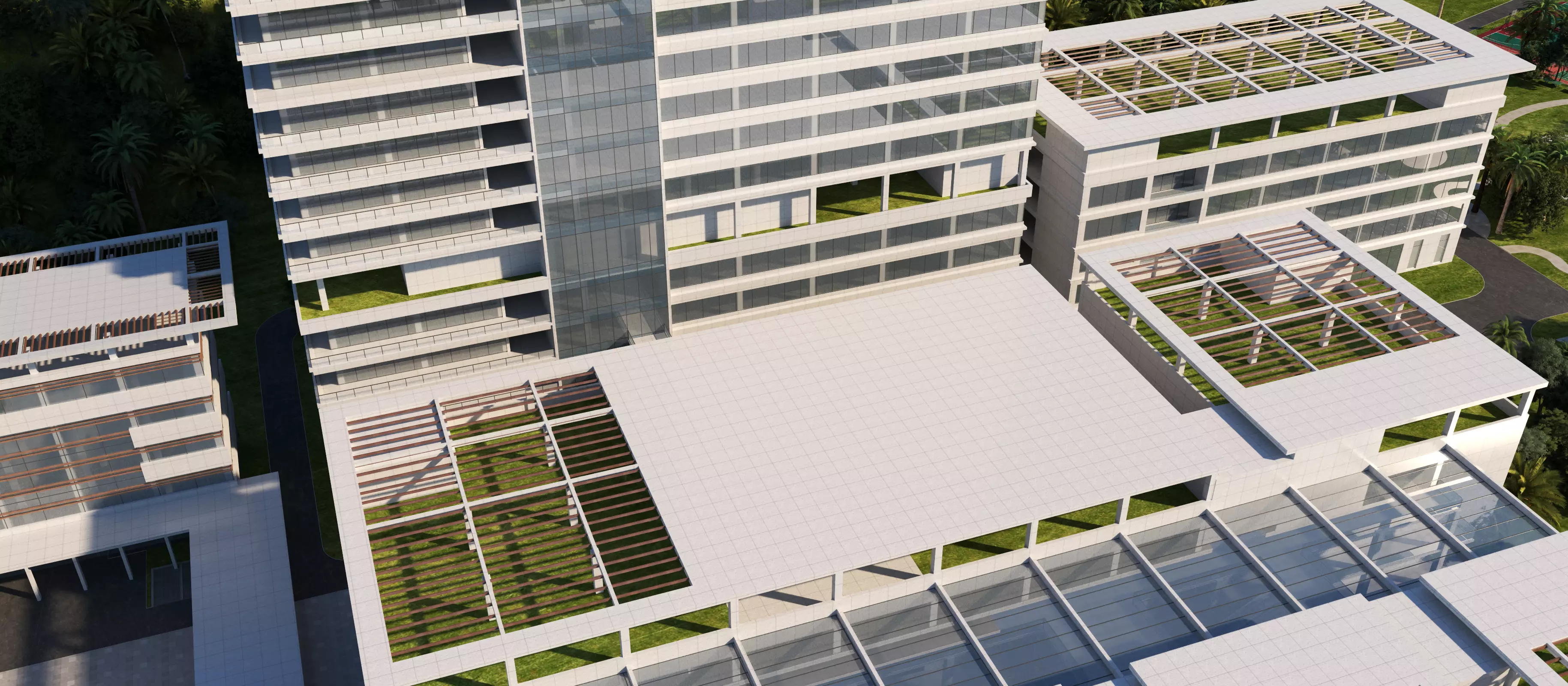 hospital building with 3D model_12