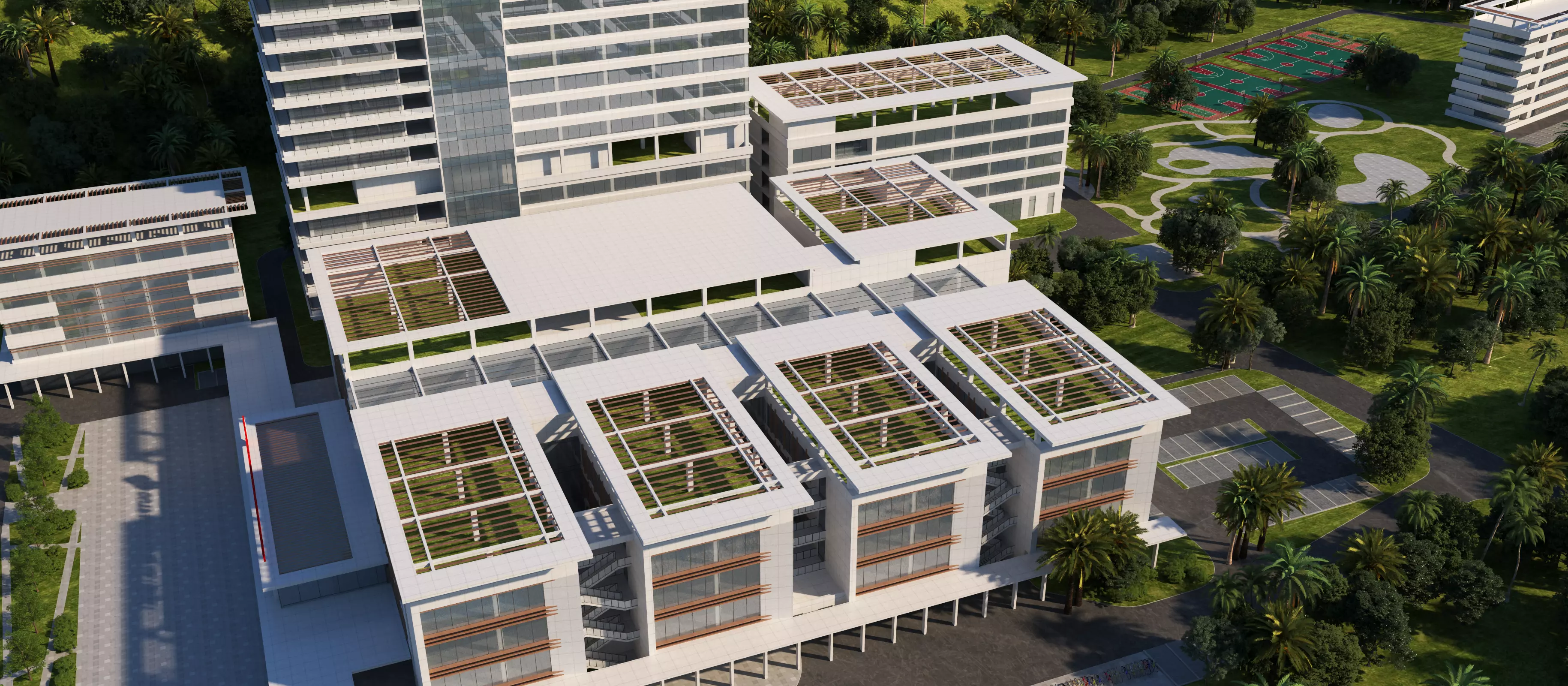 hospital building with 3D model_10