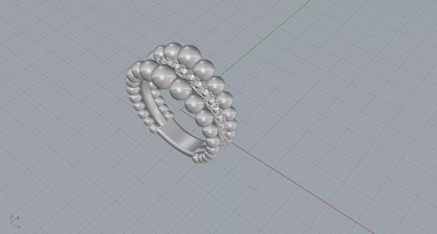 Spheric Bridge Ring 3D print model_7