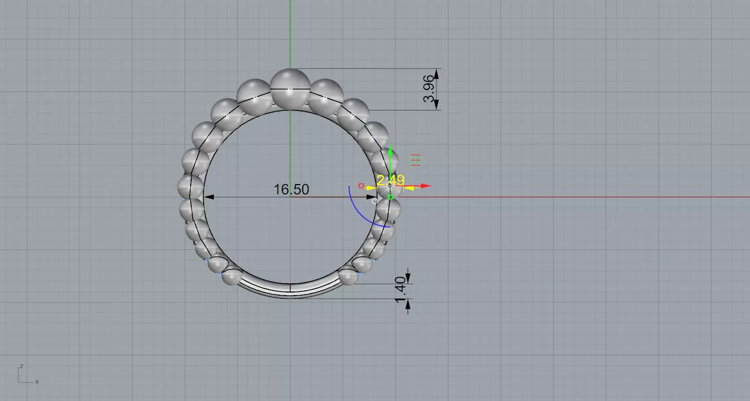 Spheric Bridge Ring 3D print model_4