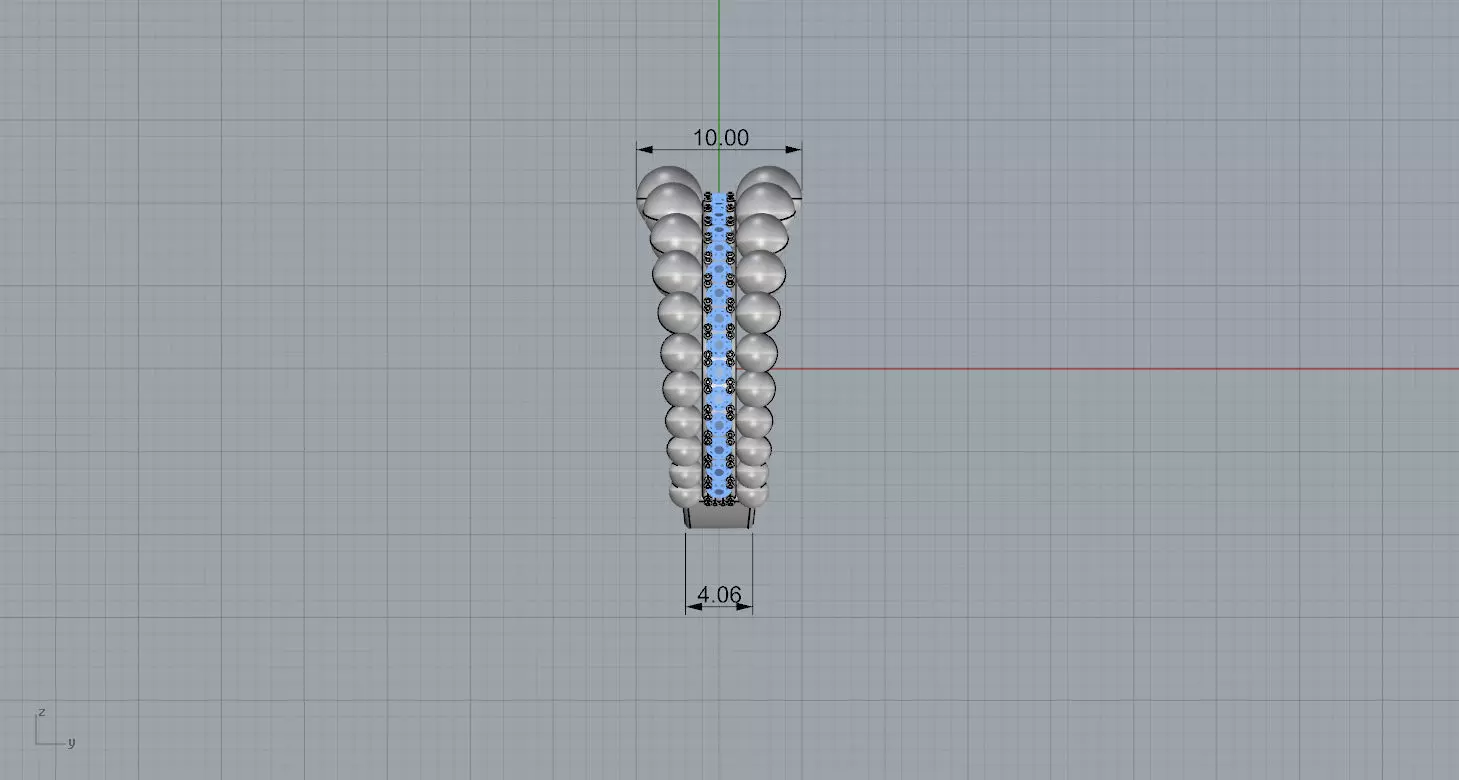 Spheric Bridge Ring 3D print model_5