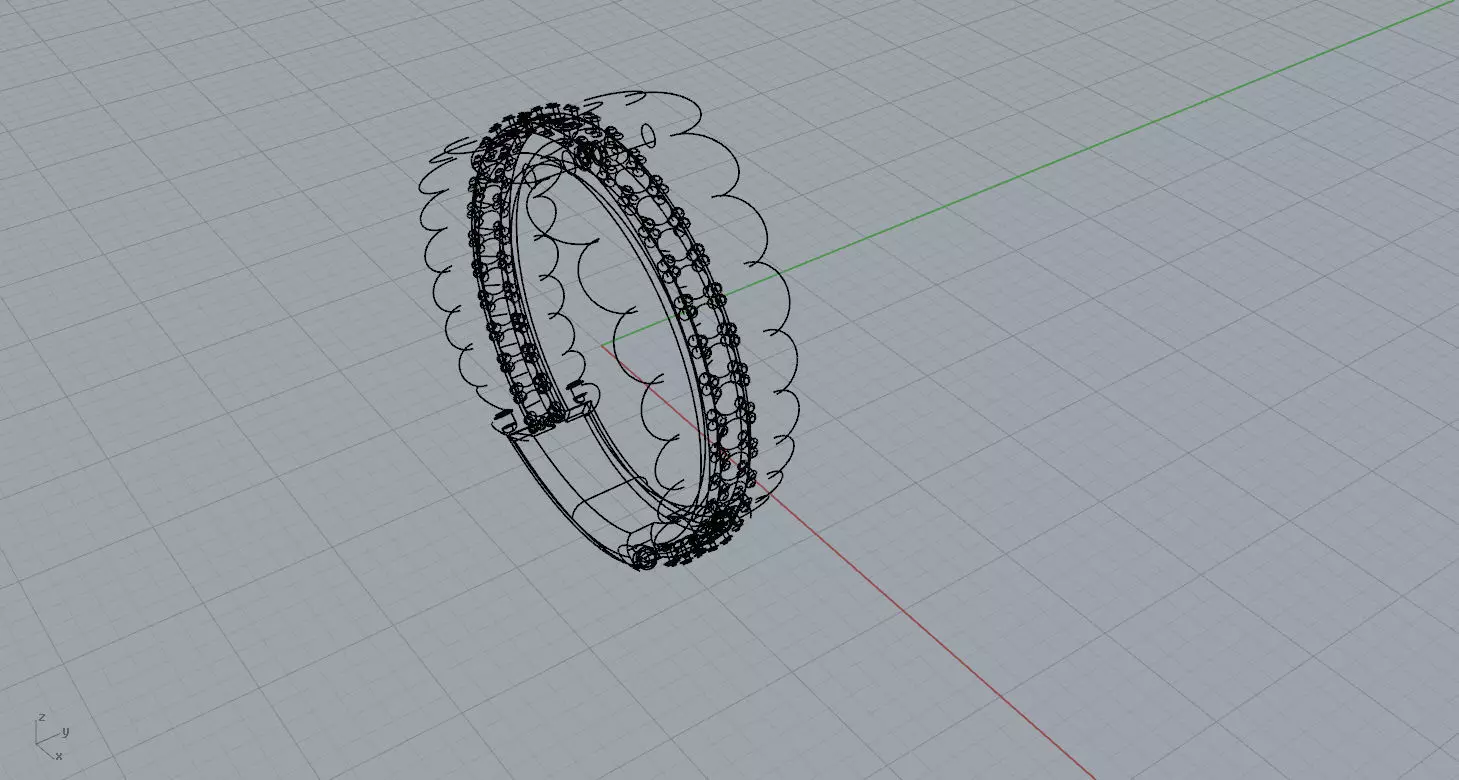 Spheric Bridge Ring 3D print model_9