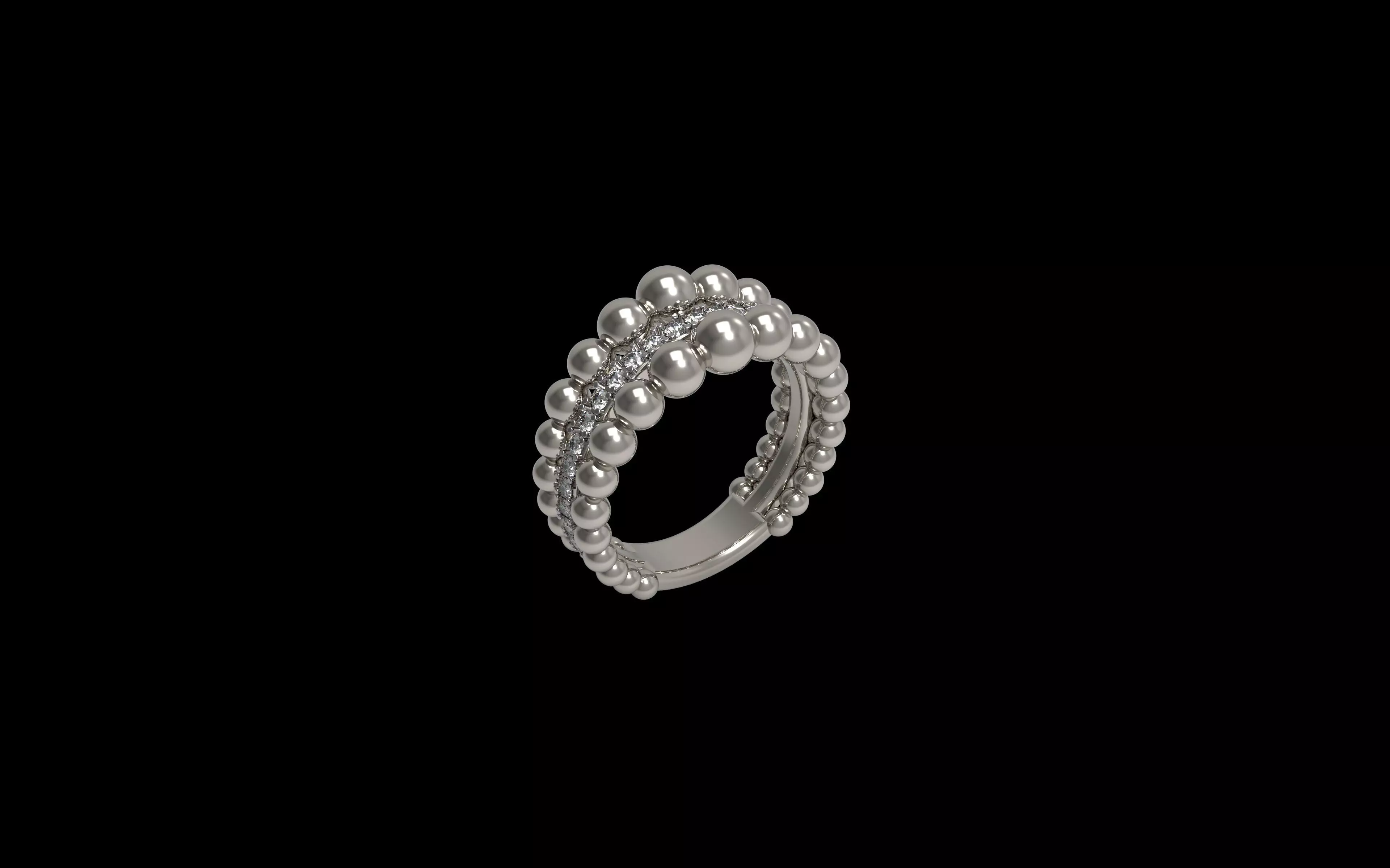 Spheric Bridge Ring 3D print model_19