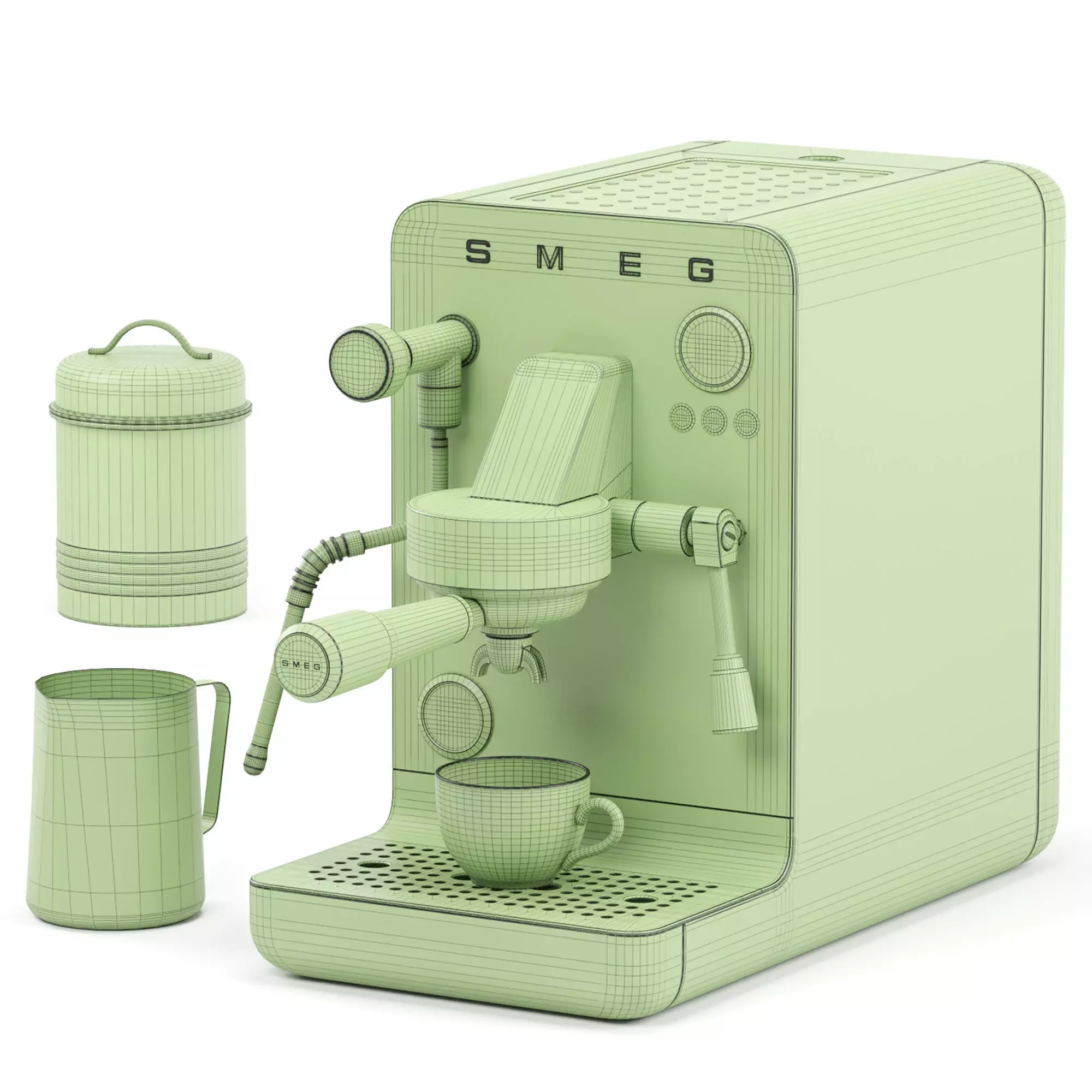 SMEG espresso coffee machine 3D model_6