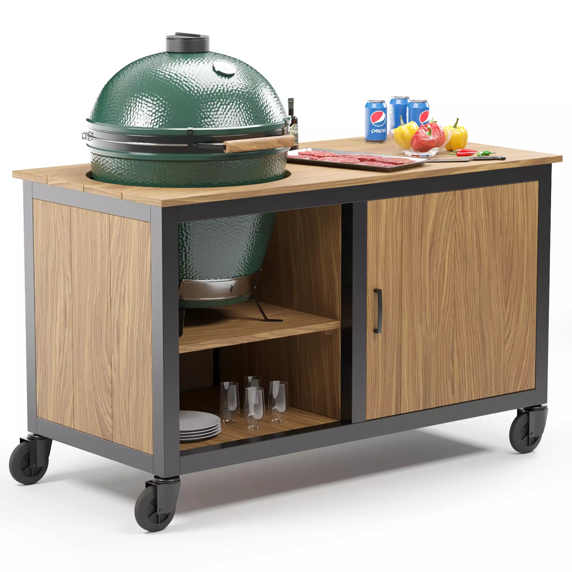 Outdoor BBQ 3D model_1