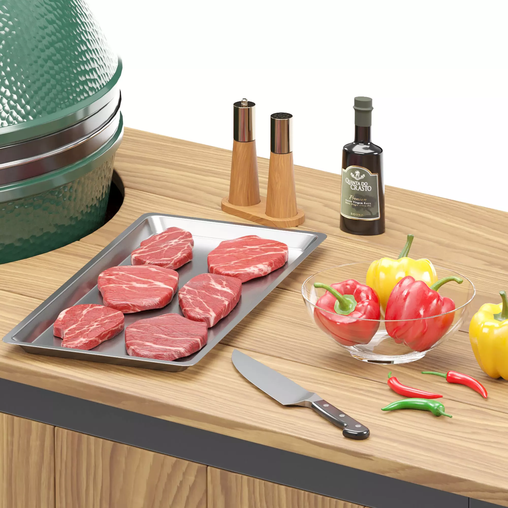 Outdoor BBQ 3D model_4