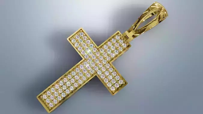 Cross Pendant with Diamond
