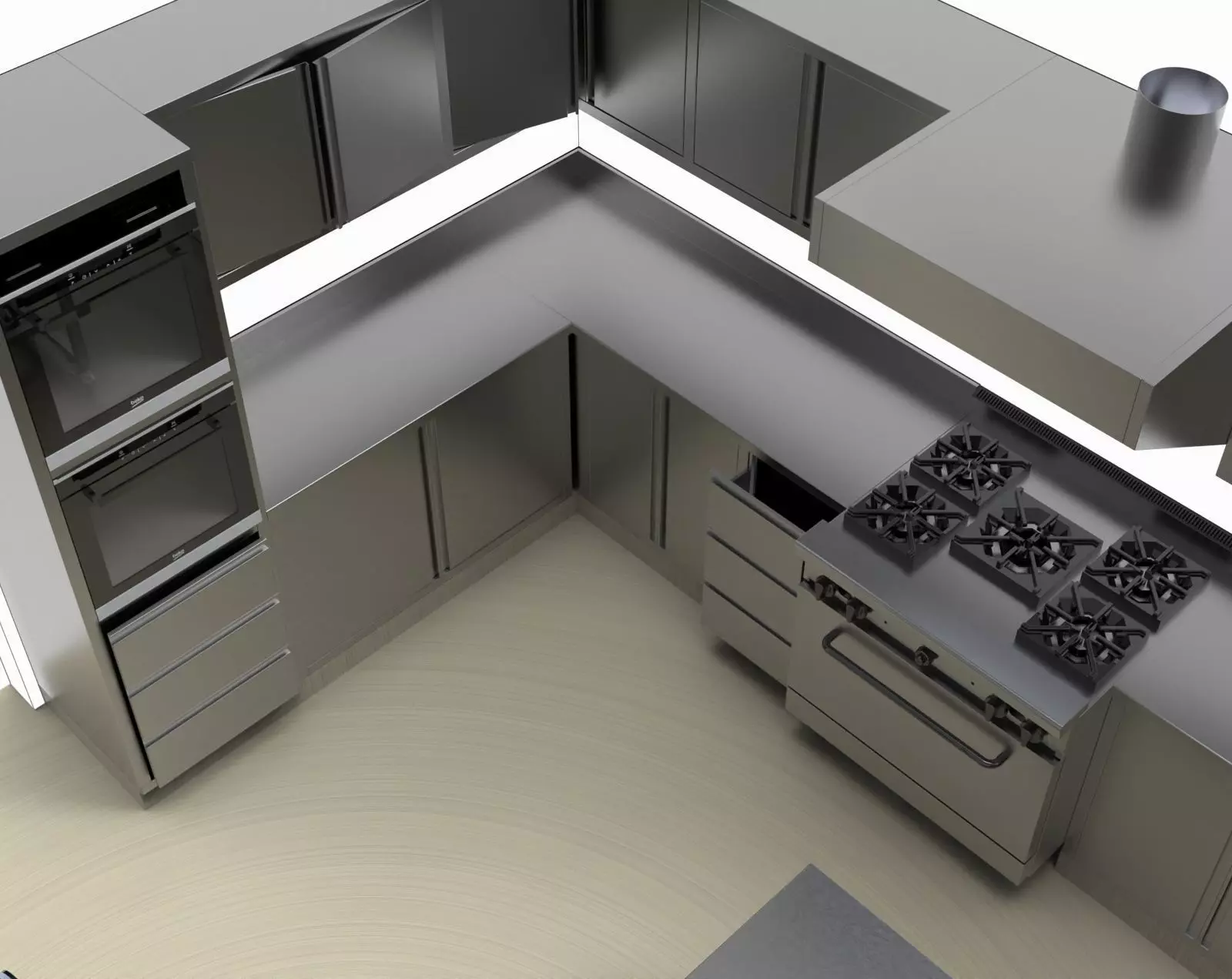 kitchen 72 WITH PIZZA OVEN  3D model_3