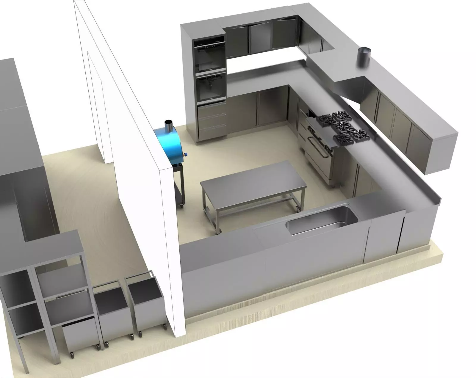 kitchen 72 WITH PIZZA OVEN  3D model_6