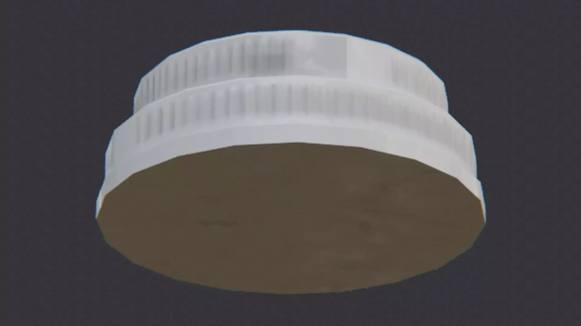 White medical bottle cap lid with imprint Low-poly 3D model_5