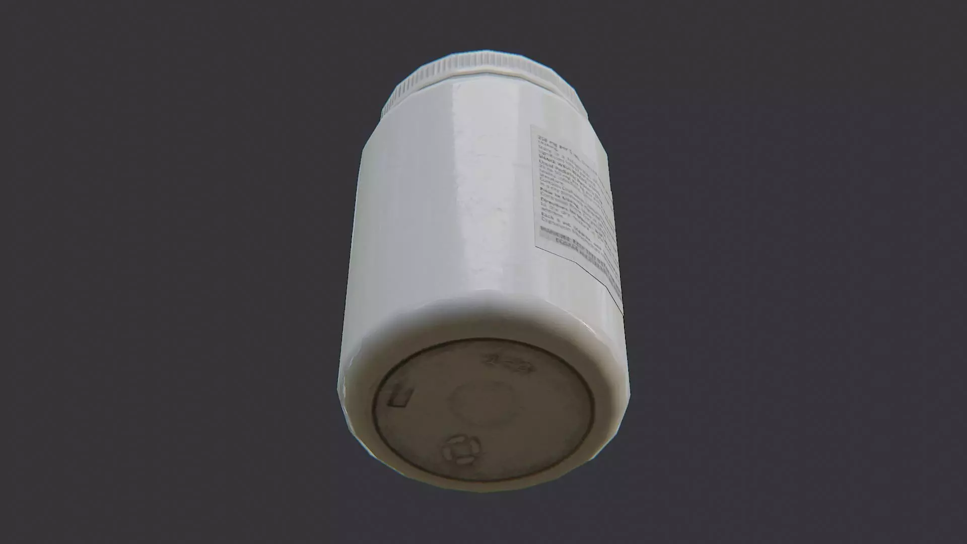 Medical bottle with label texture Low-poly 3D model_5
