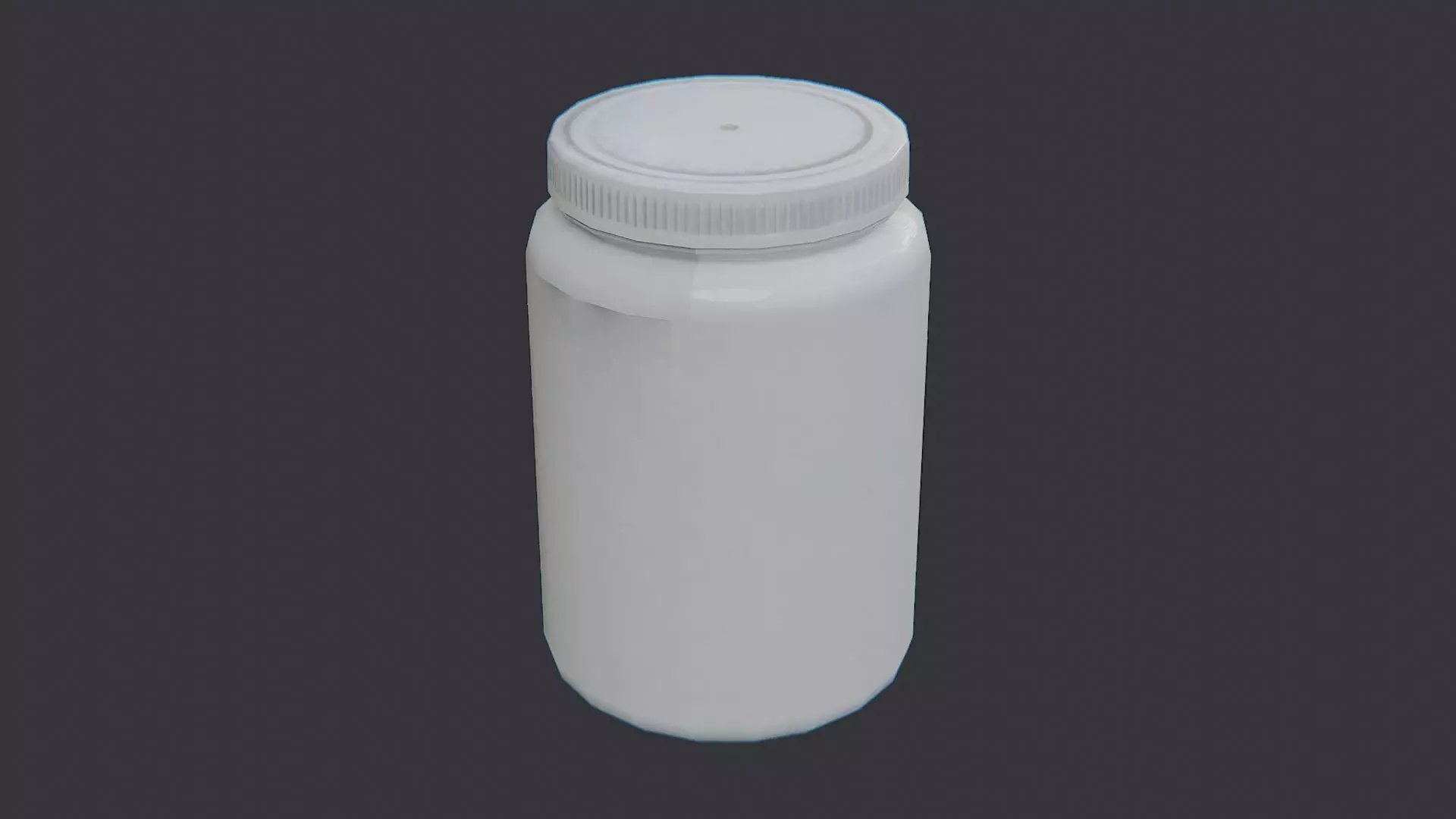 Medical bottle with label texture Low-poly 3D model_1