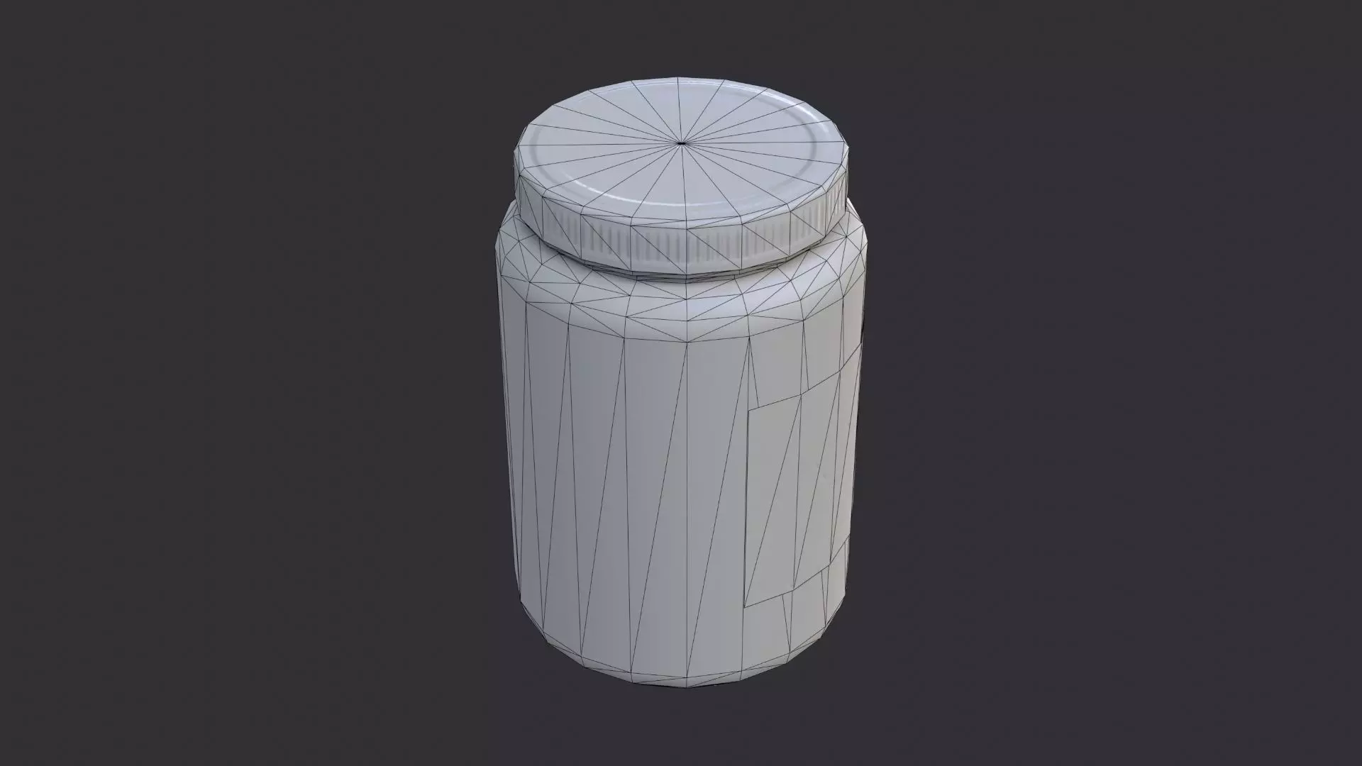 Medical bottle with label texture Low-poly 3D model_7