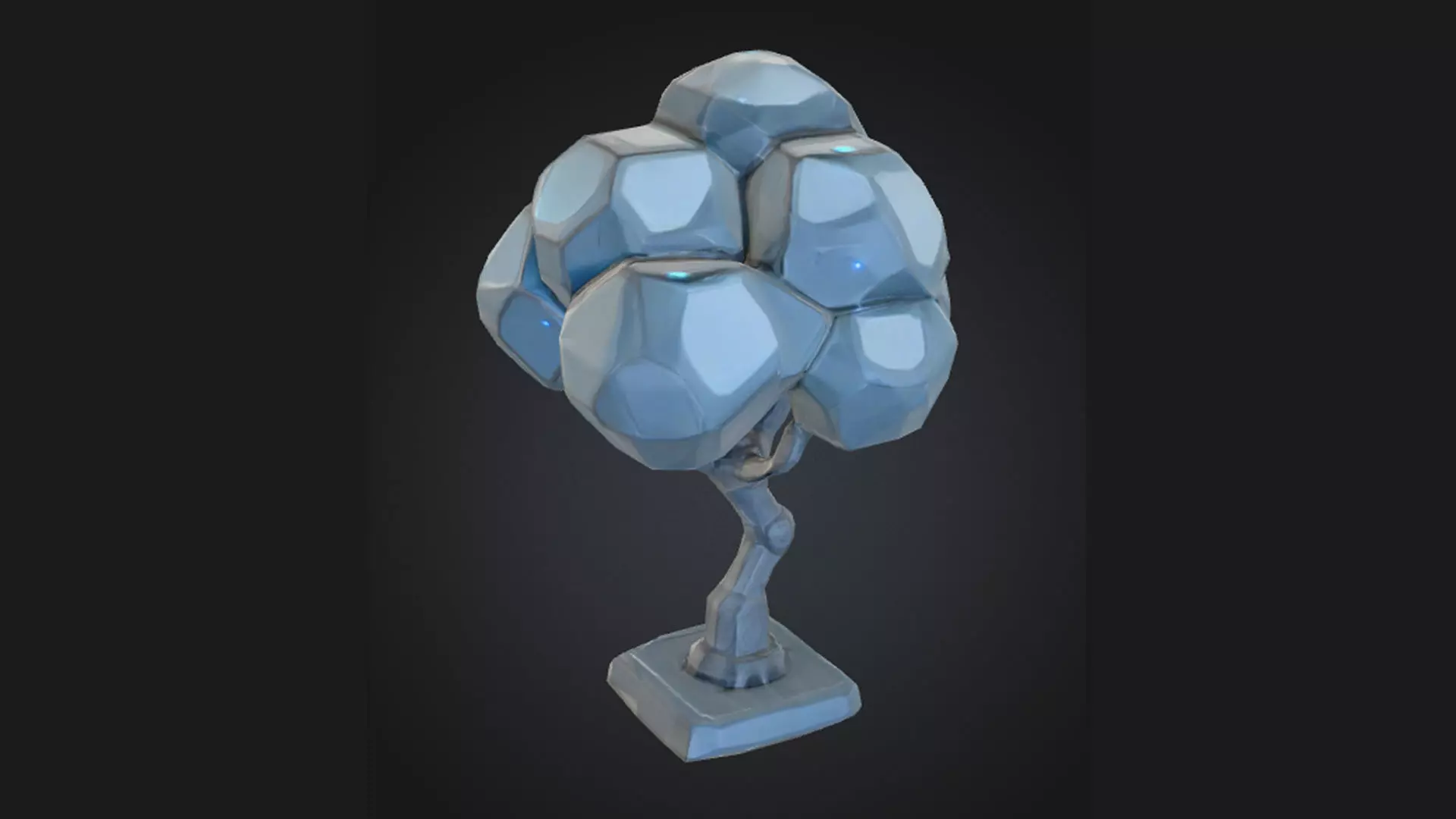 Stylized 3D Tree Low Poly Low-poly 3D model_2