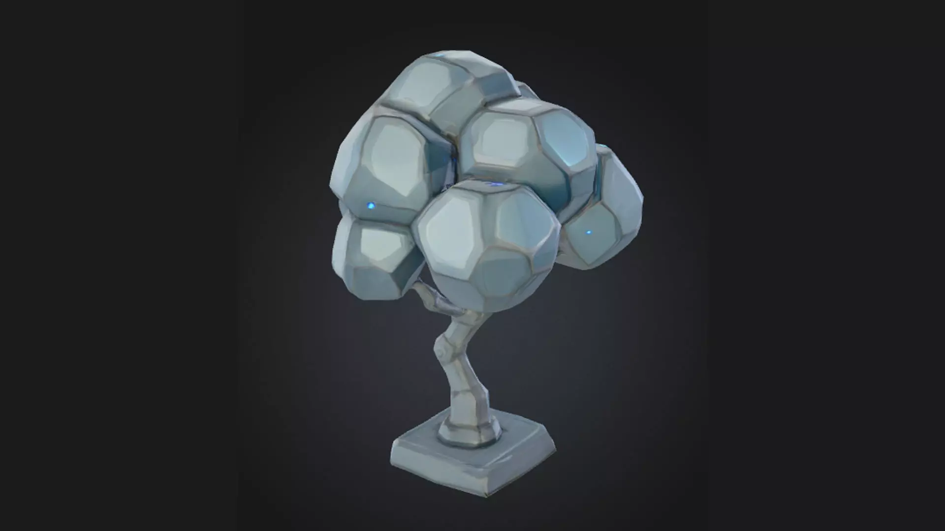 Stylized 3D Tree Low Poly Low-poly 3D model_0