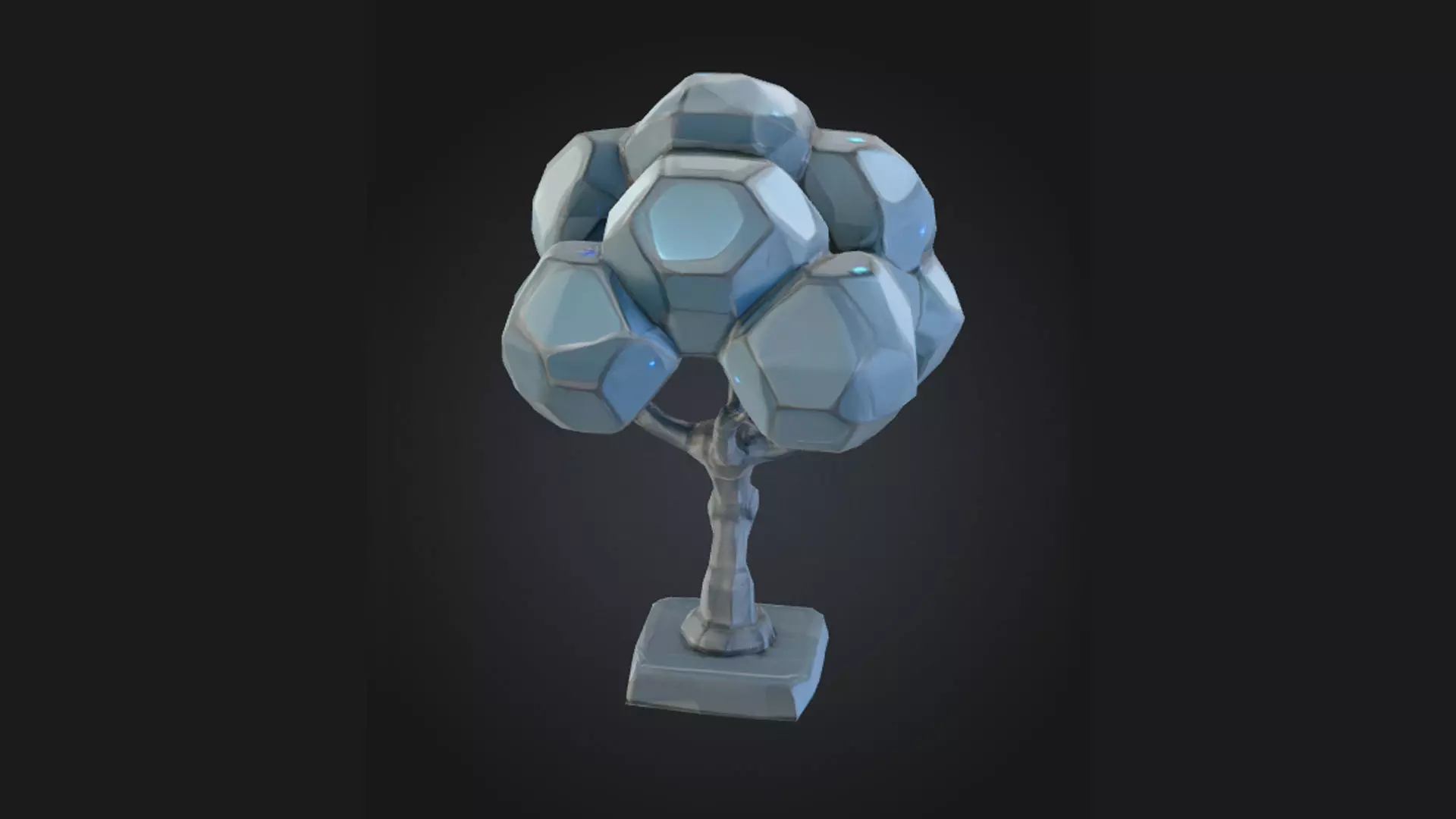 Stylized 3D Tree Low Poly Low-poly 3D model_1