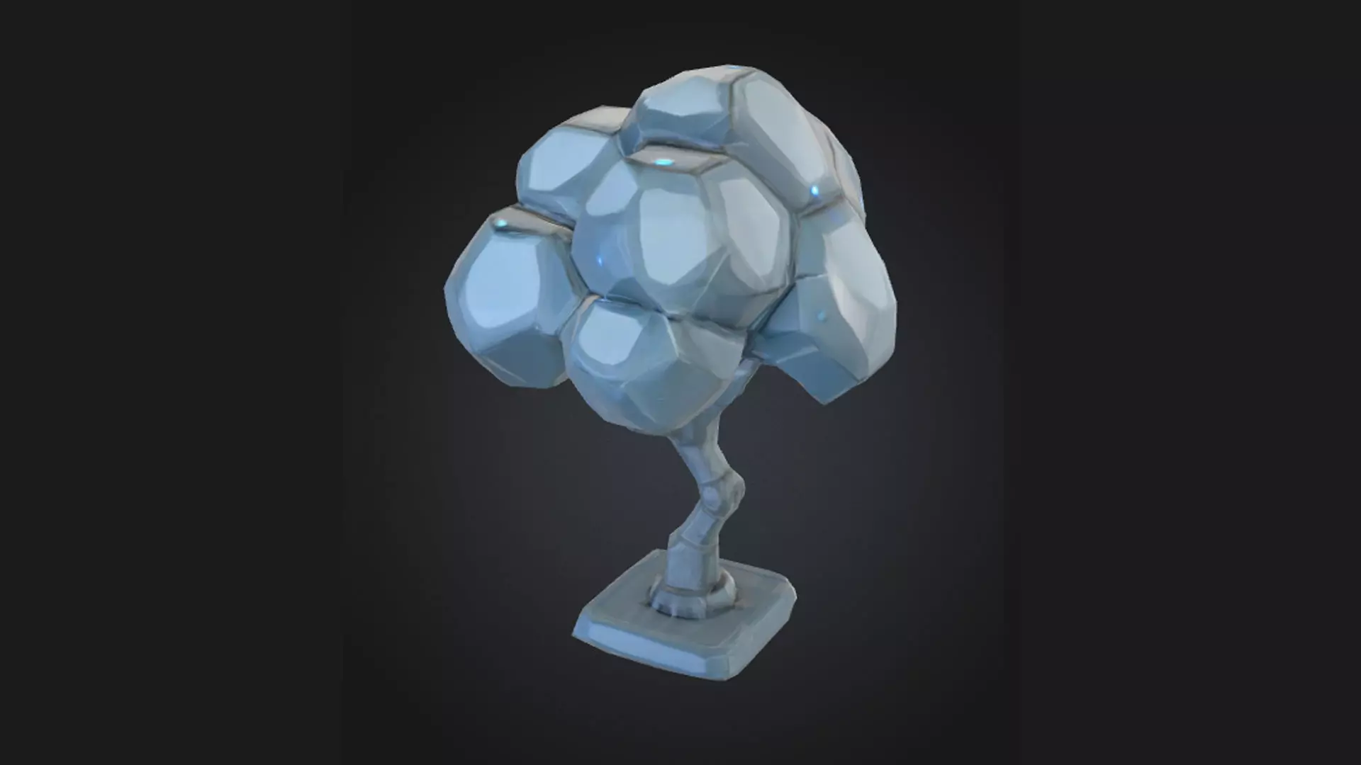 Stylized 3D Tree Low Poly Low-poly 3D model_3