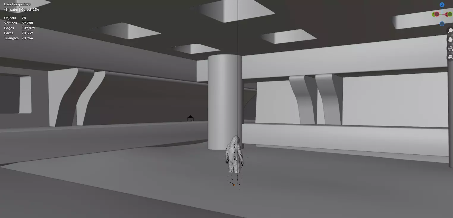 Backrooms water level Low-poly 3D model_8