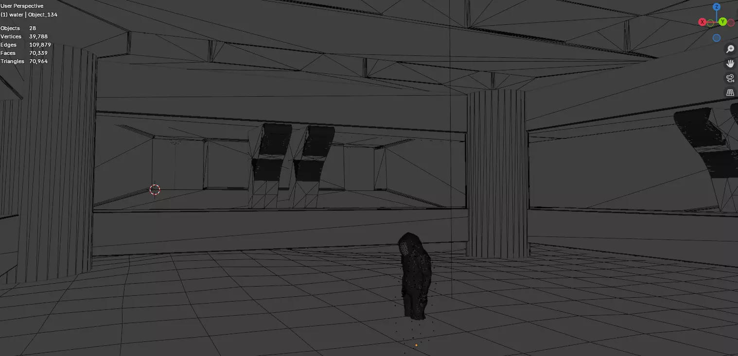 Backrooms water level Low-poly 3D model_11