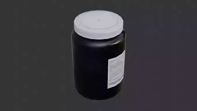 Medical bottle with label and cap