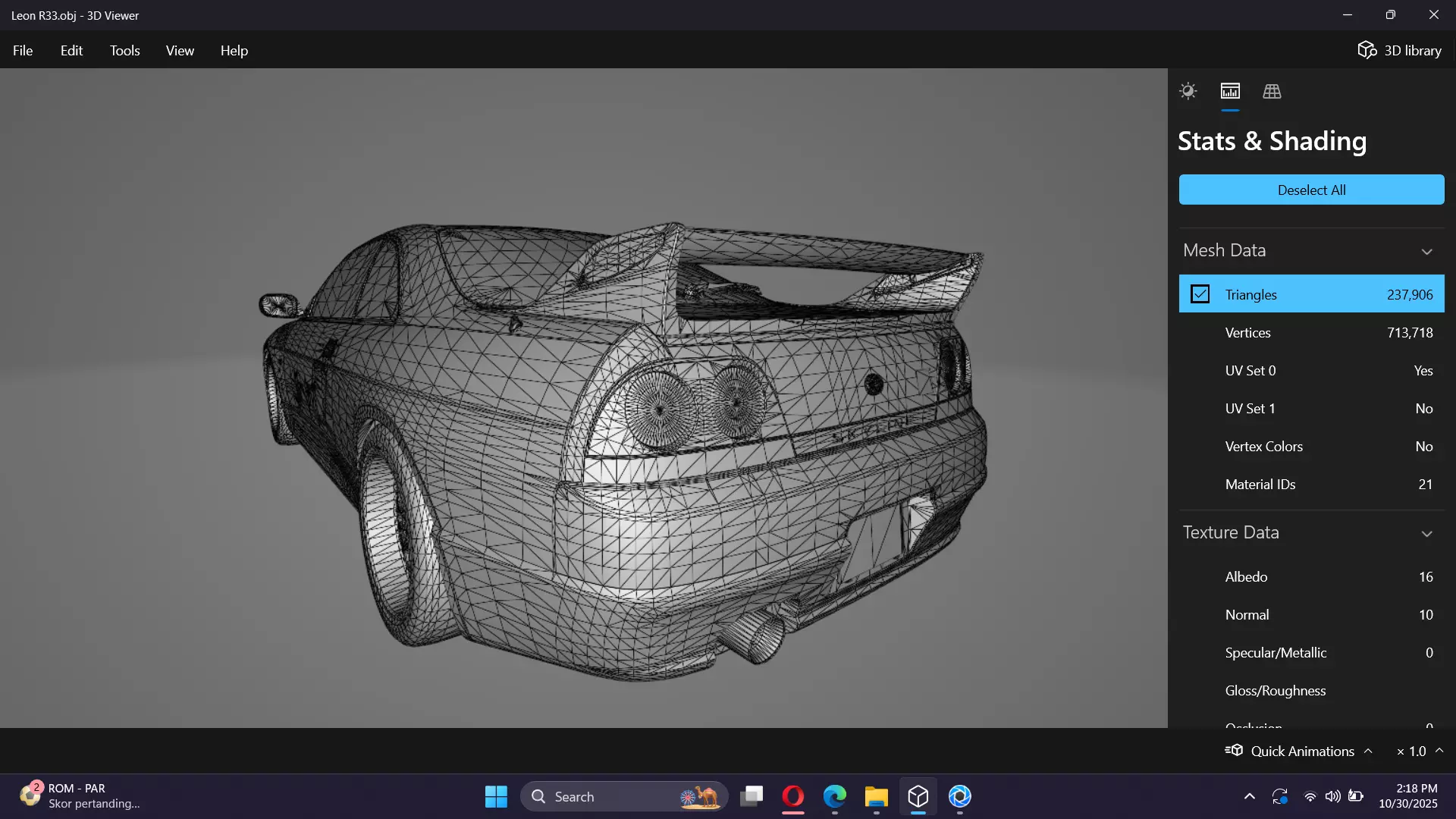 The Fast and The Furious Nissan Skyline GTR R33 V spec Low-poly 3D model_25