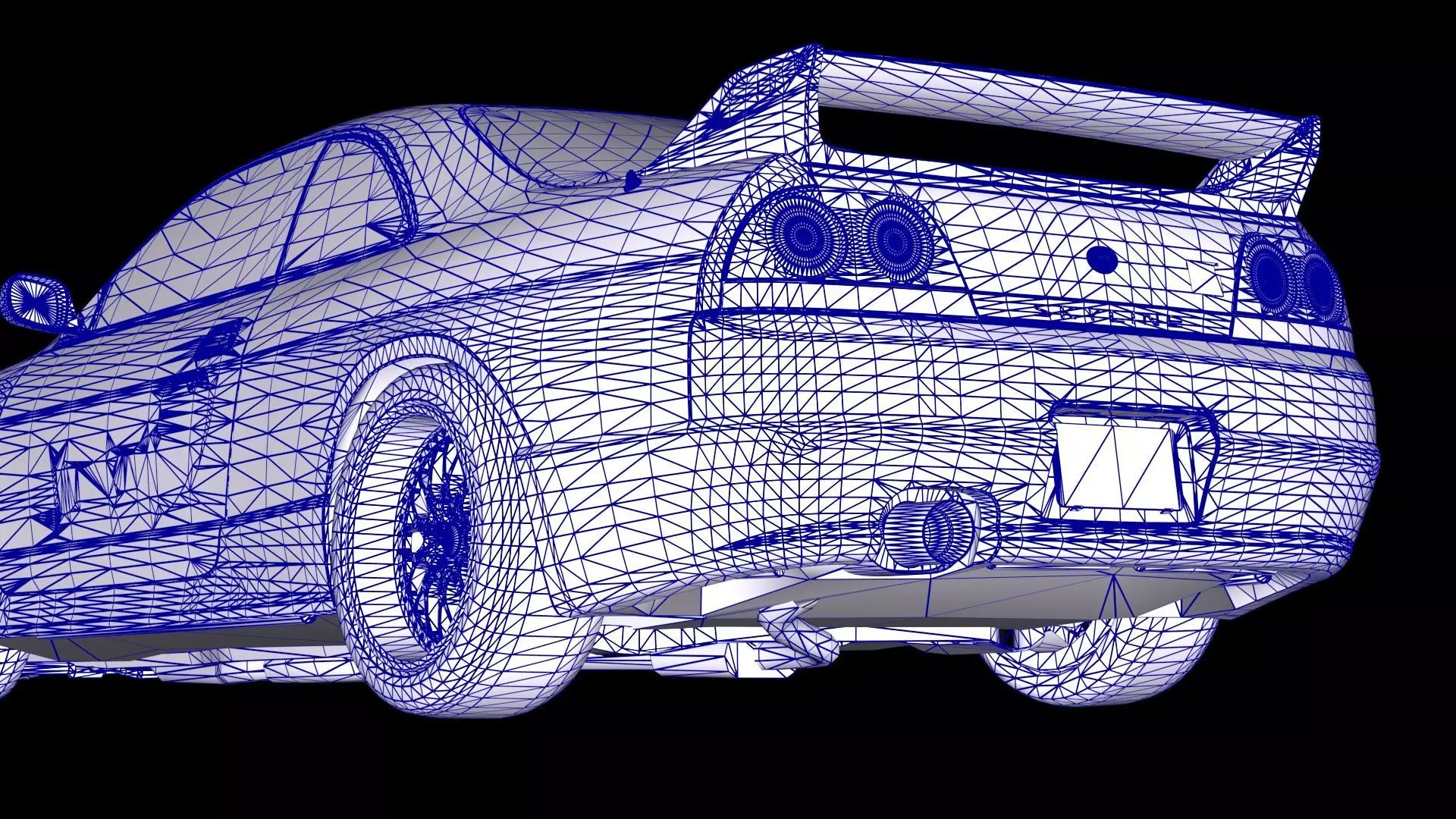 The Fast and The Furious Nissan Skyline GTR R33 V spec Low-poly 3D model_14