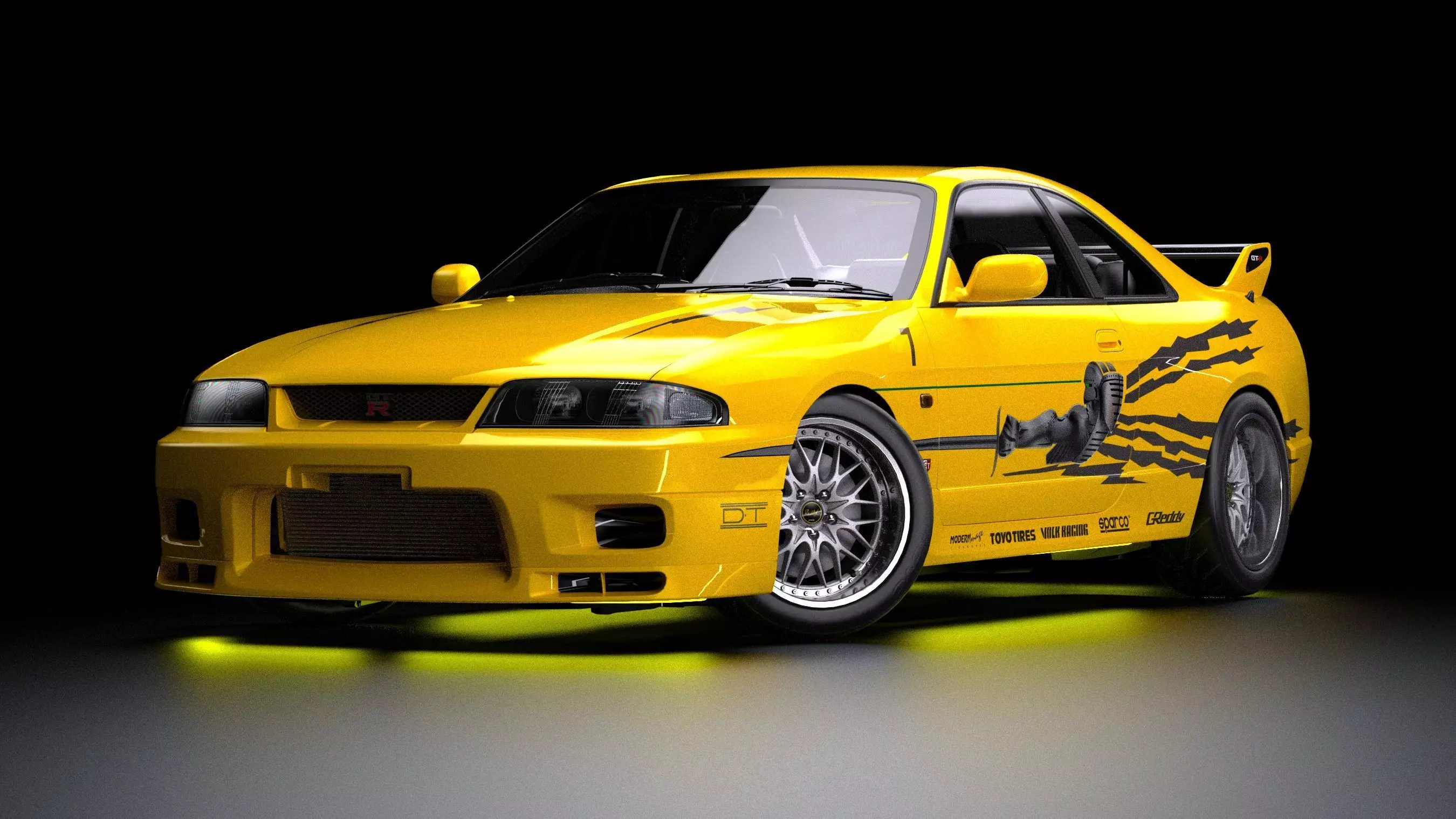 The Fast and The Furious Nissan Skyline GTR R33 V spec Low-poly 3D model_3