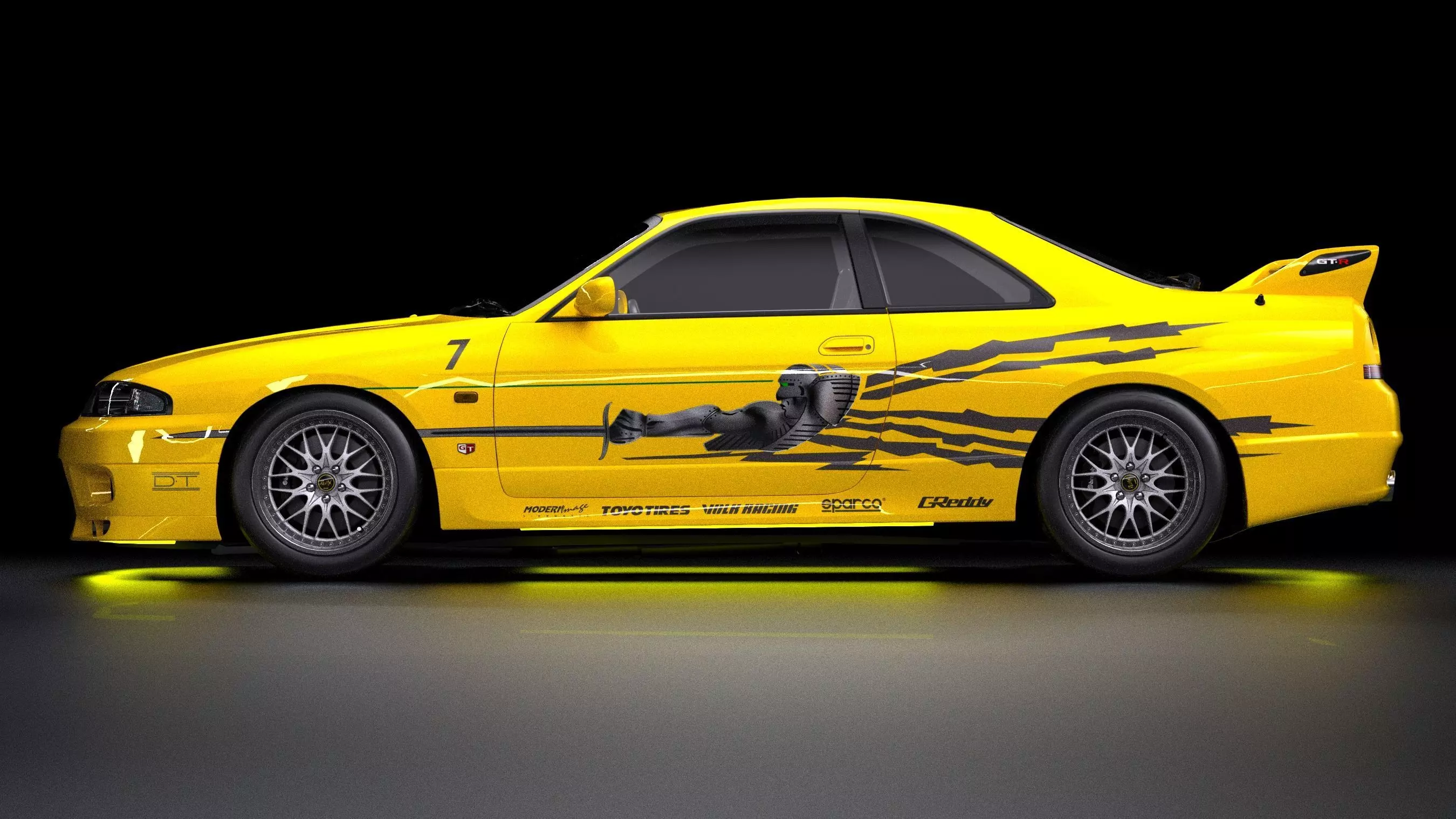 The Fast and The Furious Nissan Skyline GTR R33 V spec Low-poly 3D model_7