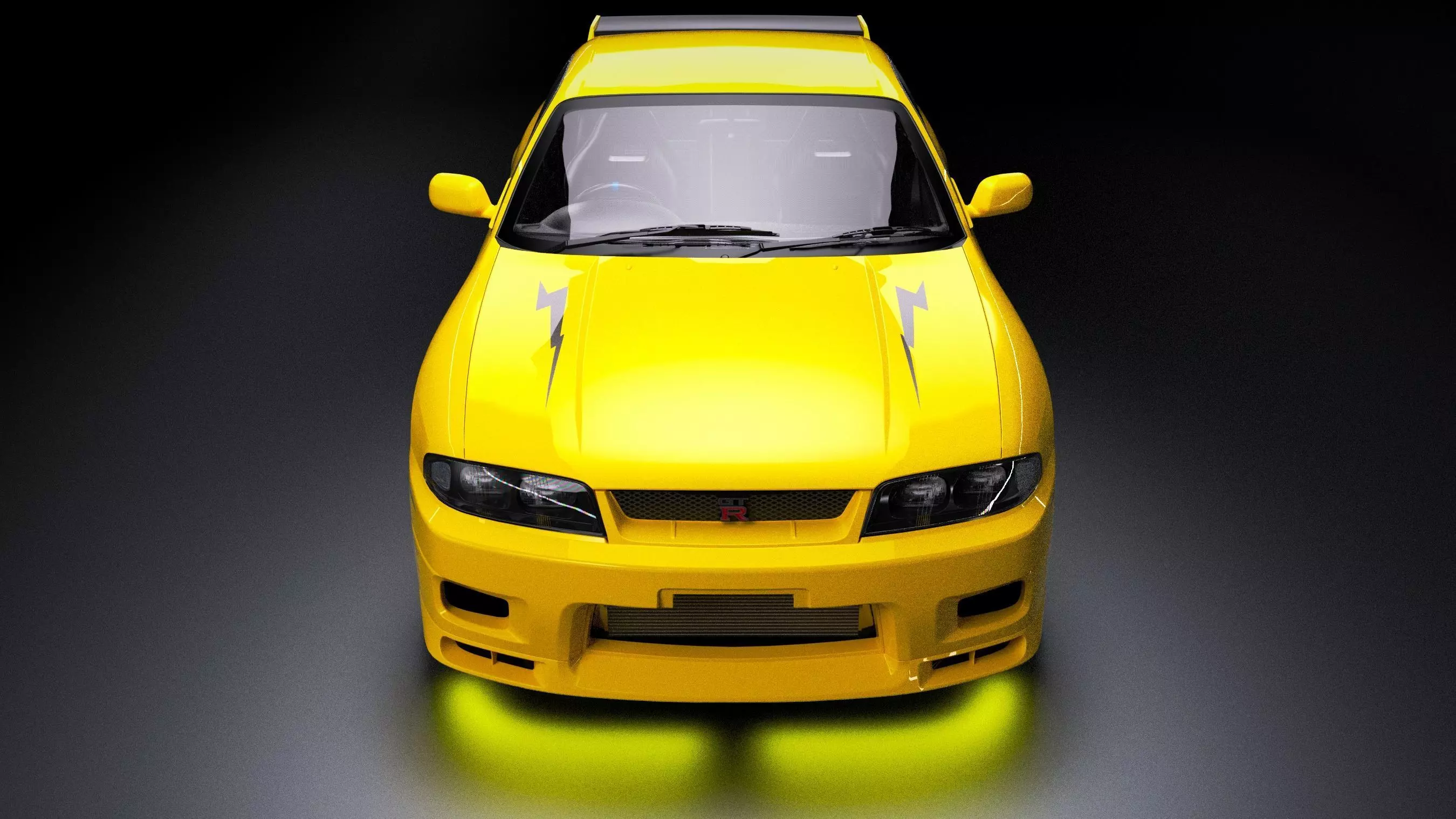 The Fast and The Furious Nissan Skyline GTR R33 V spec Low-poly 3D model_8