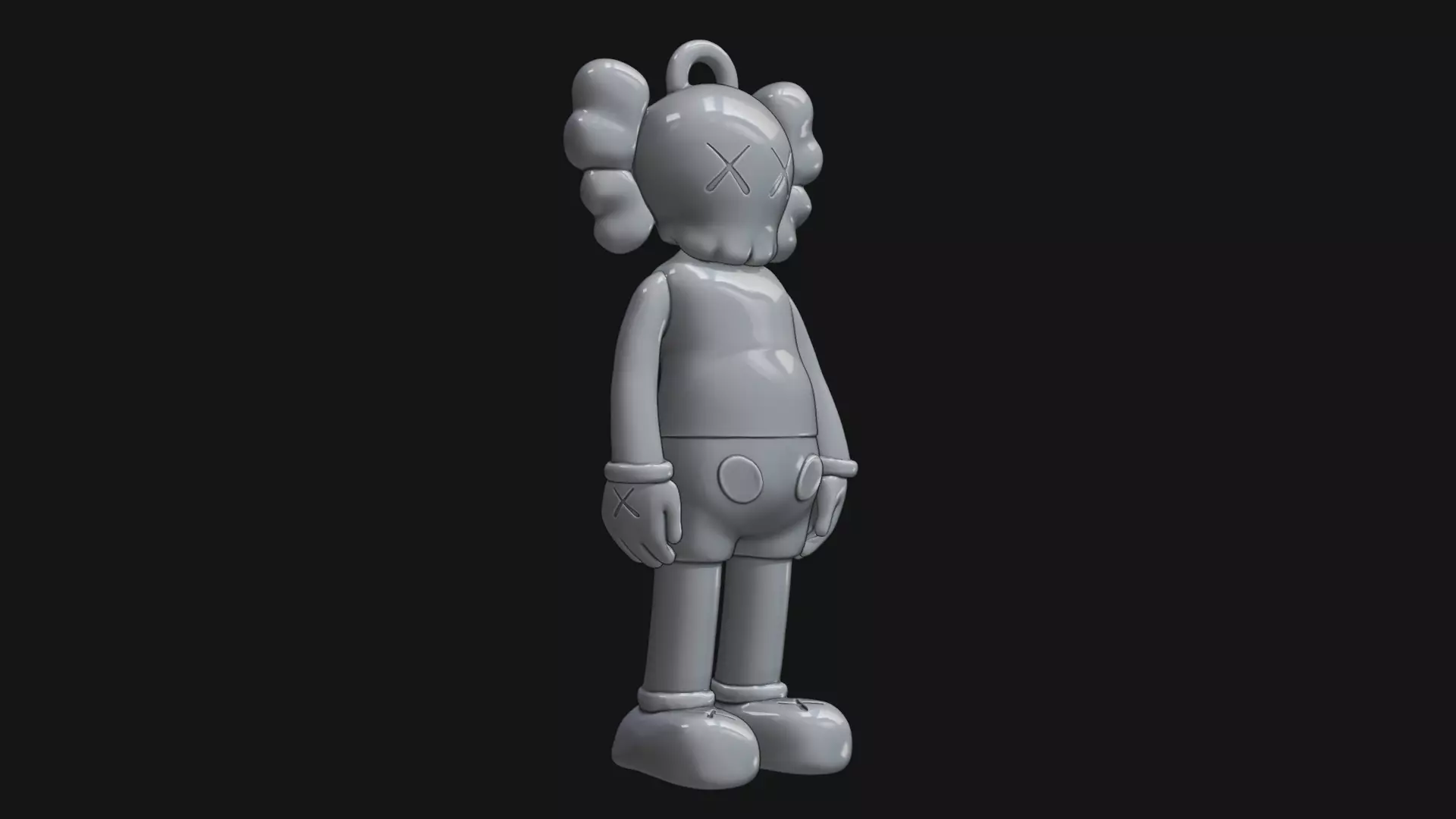Kaws Compaion Key tag 3D print model_9