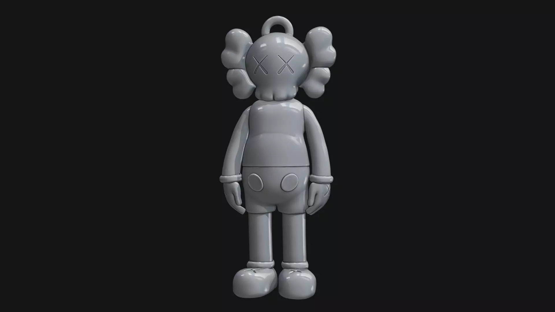 Kaws Compaion Key tag 3D print model_2