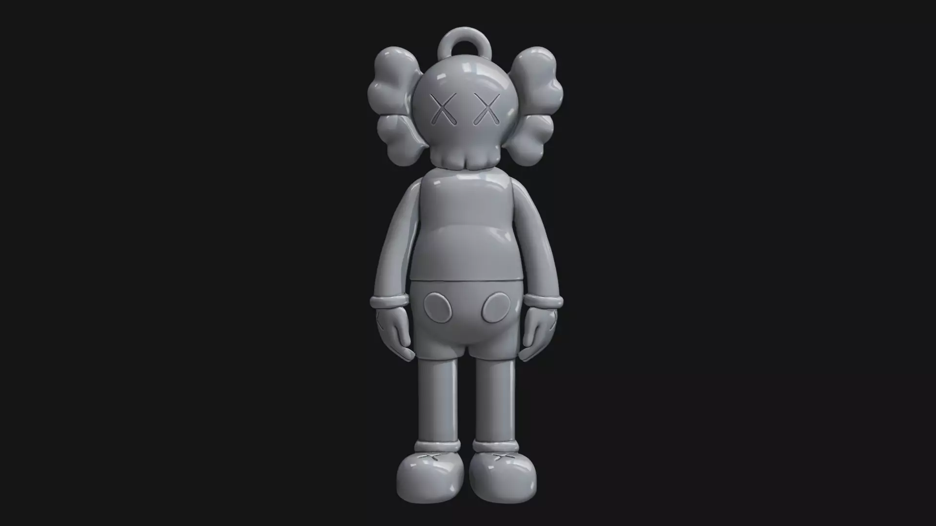 Kaws Compaion Key tag 3D print model_1