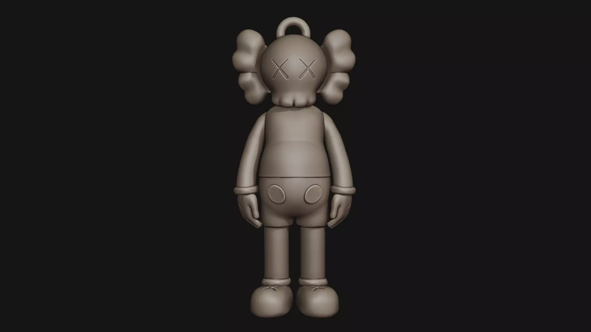 Kaws Compaion Key tag 3D print model_11
