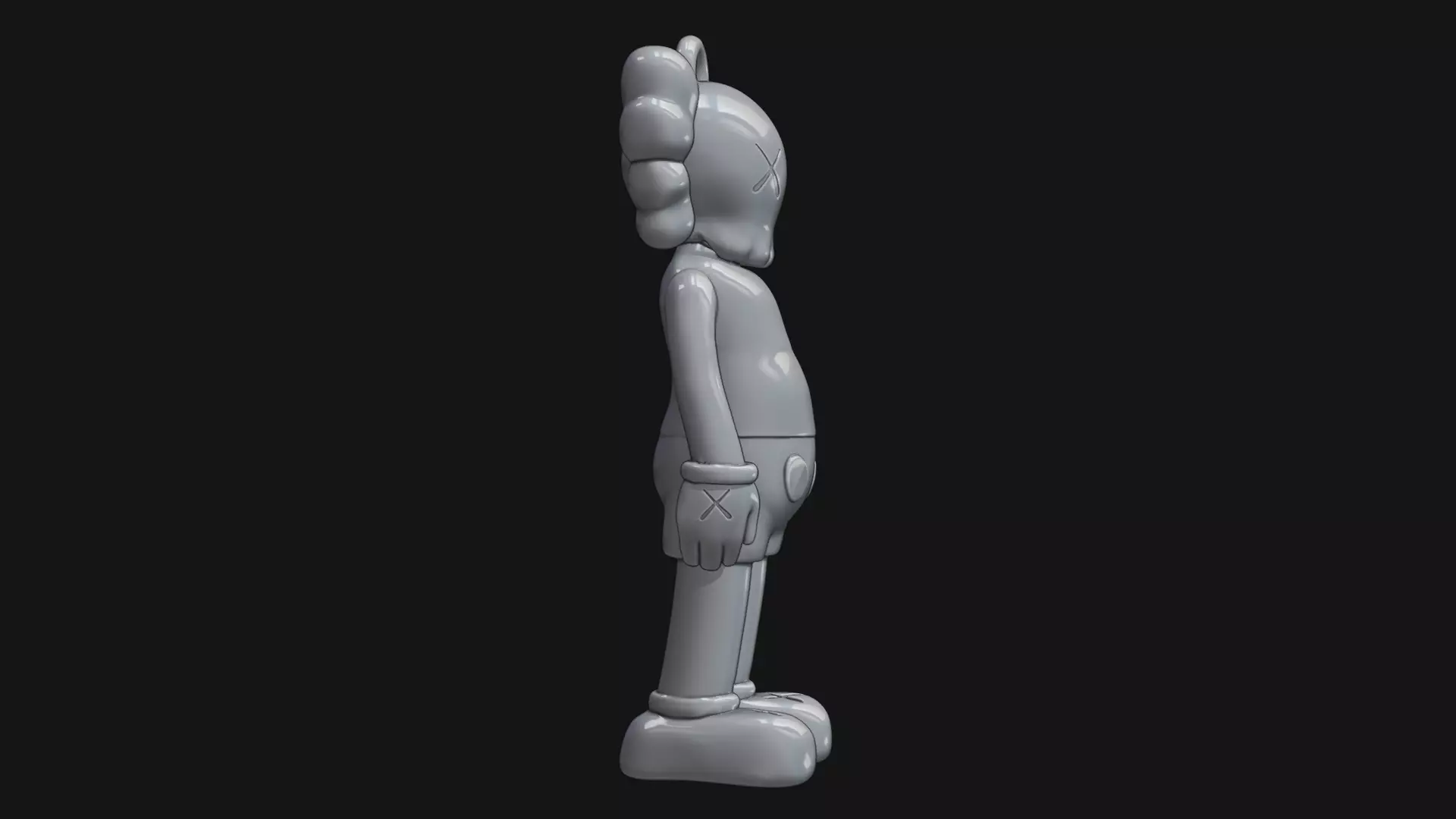Kaws Compaion Key tag 3D print model_8