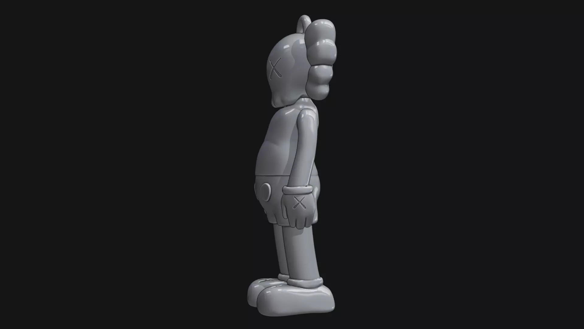 Kaws Compaion Key tag 3D print model_4