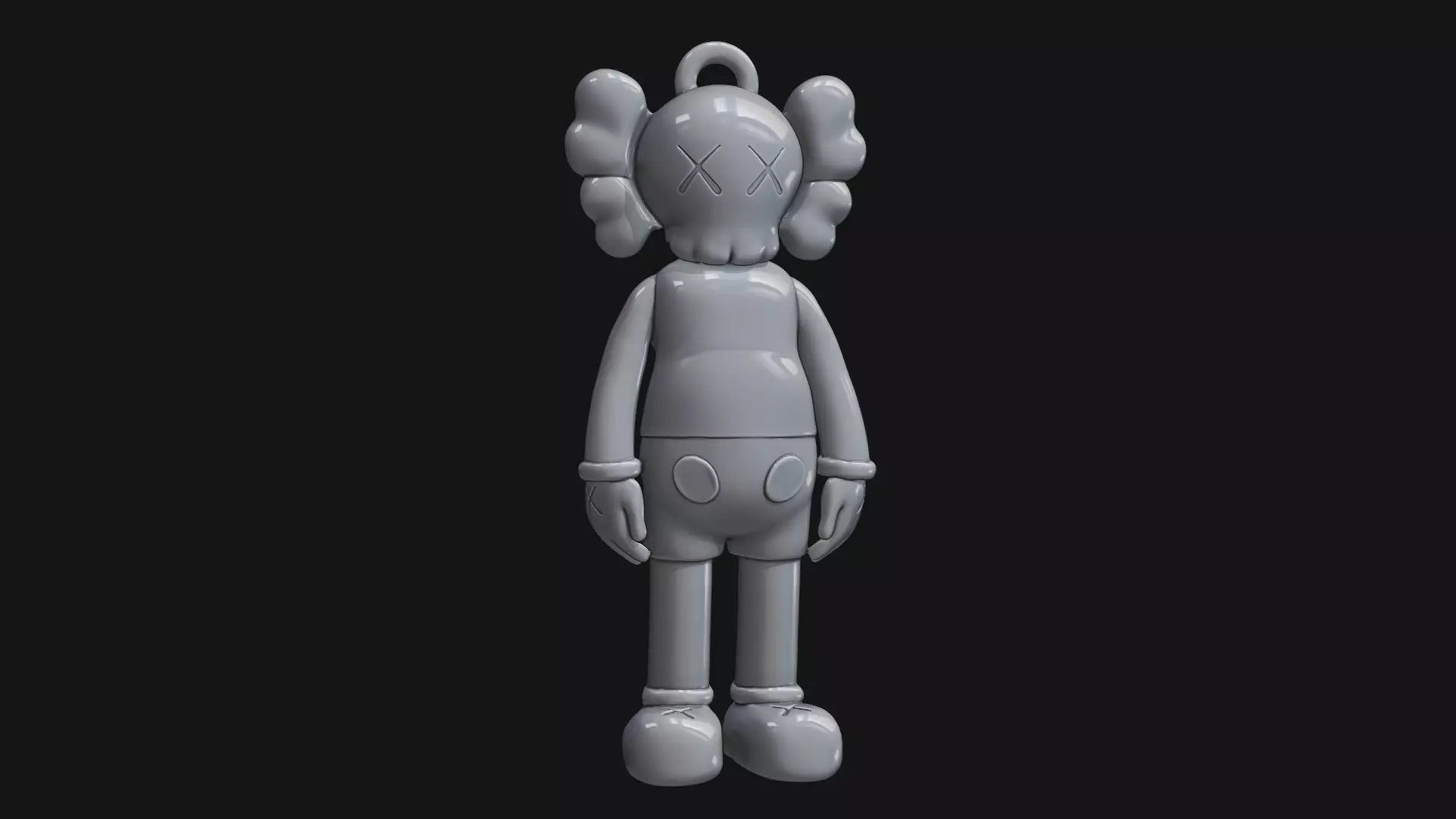 Kaws Compaion Key tag 3D print model_10