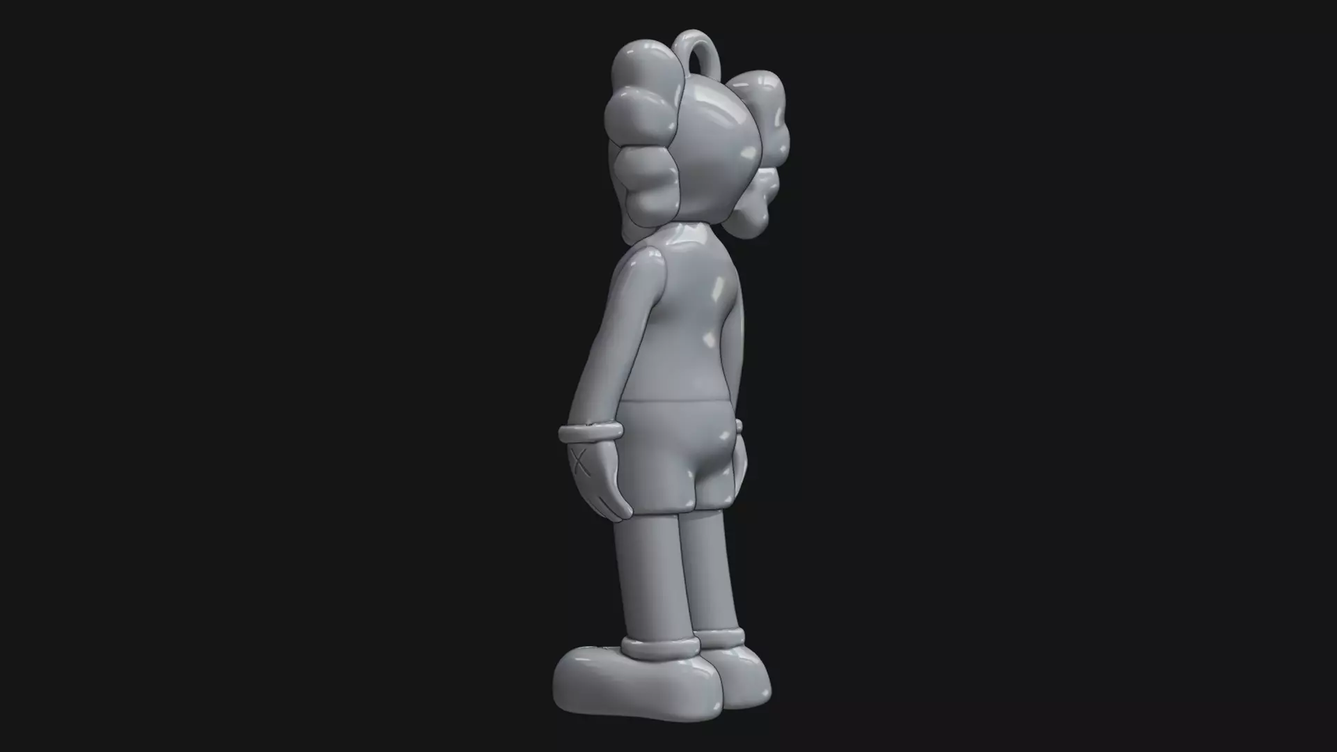 Kaws Compaion Key tag 3D print model_5