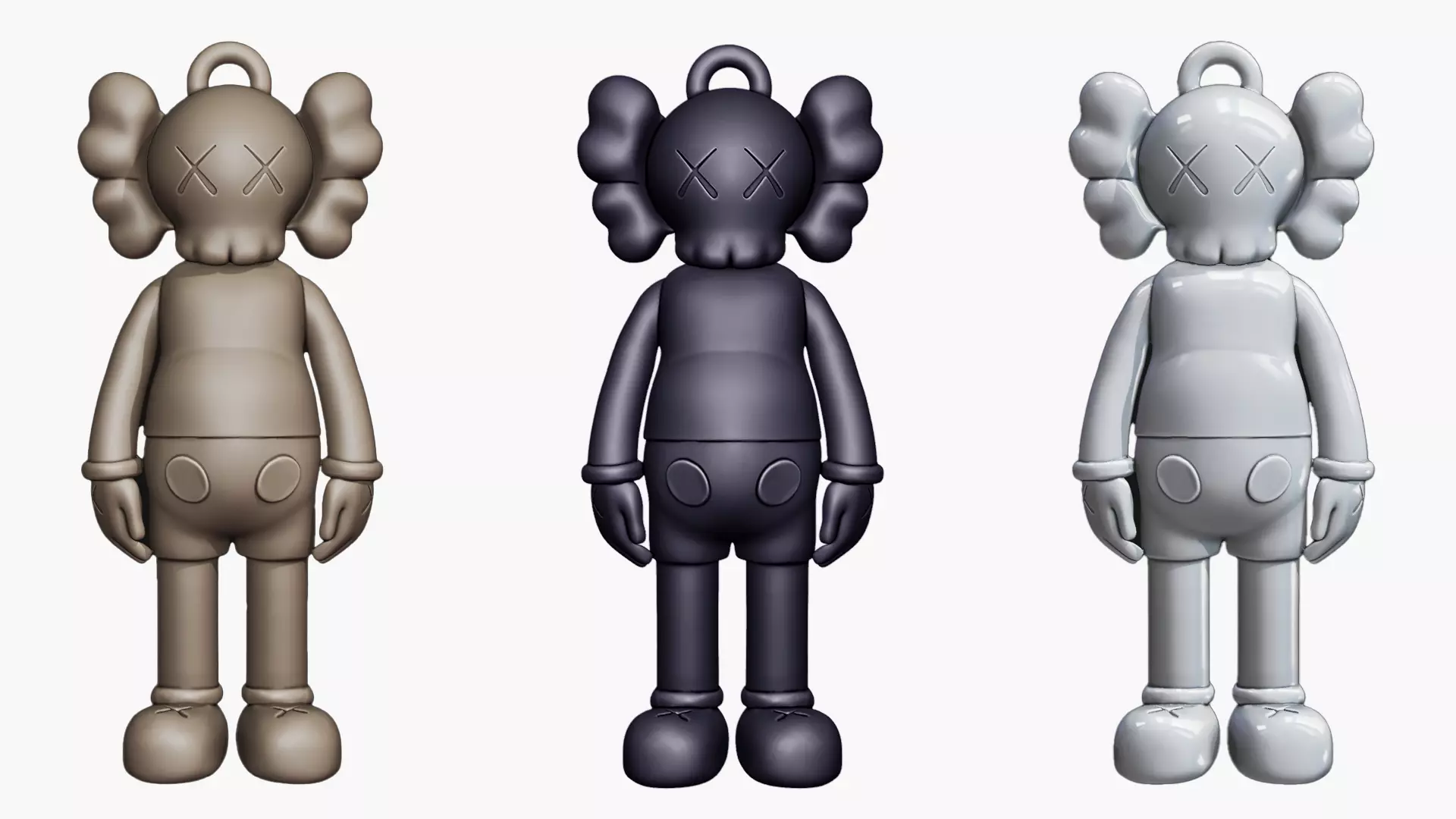 Kaws Compaion Key tag 3D print model_0