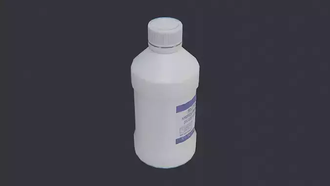 Medical Bottle with Label 3 Percent Hydrogen Peroxide