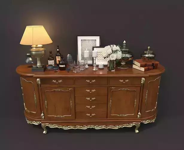 Classic European style Sideboard and Decoration