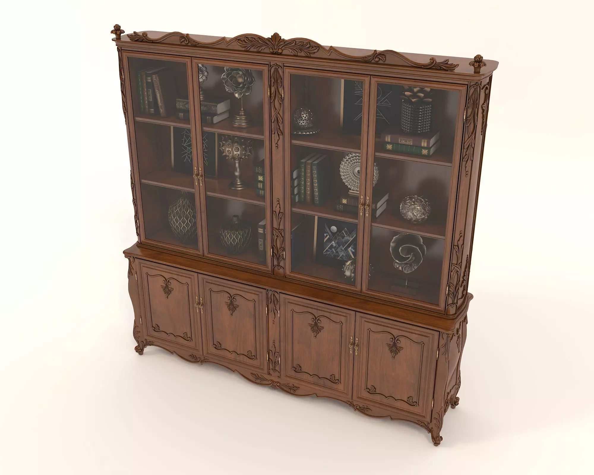 Classic Display Cabinet and Decoration 4 3D model_3