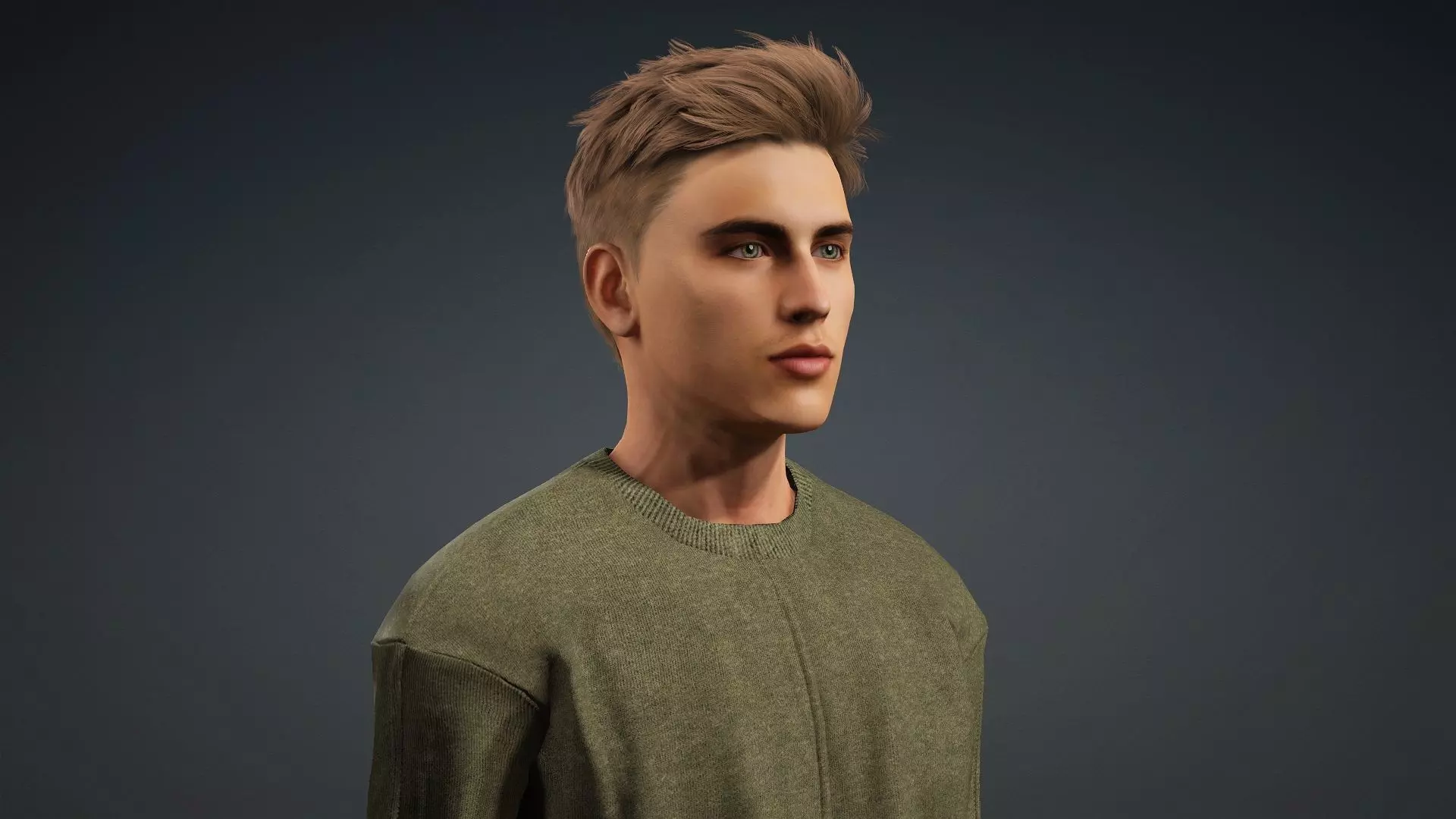 Realistic Male 3D Model 3D model_8