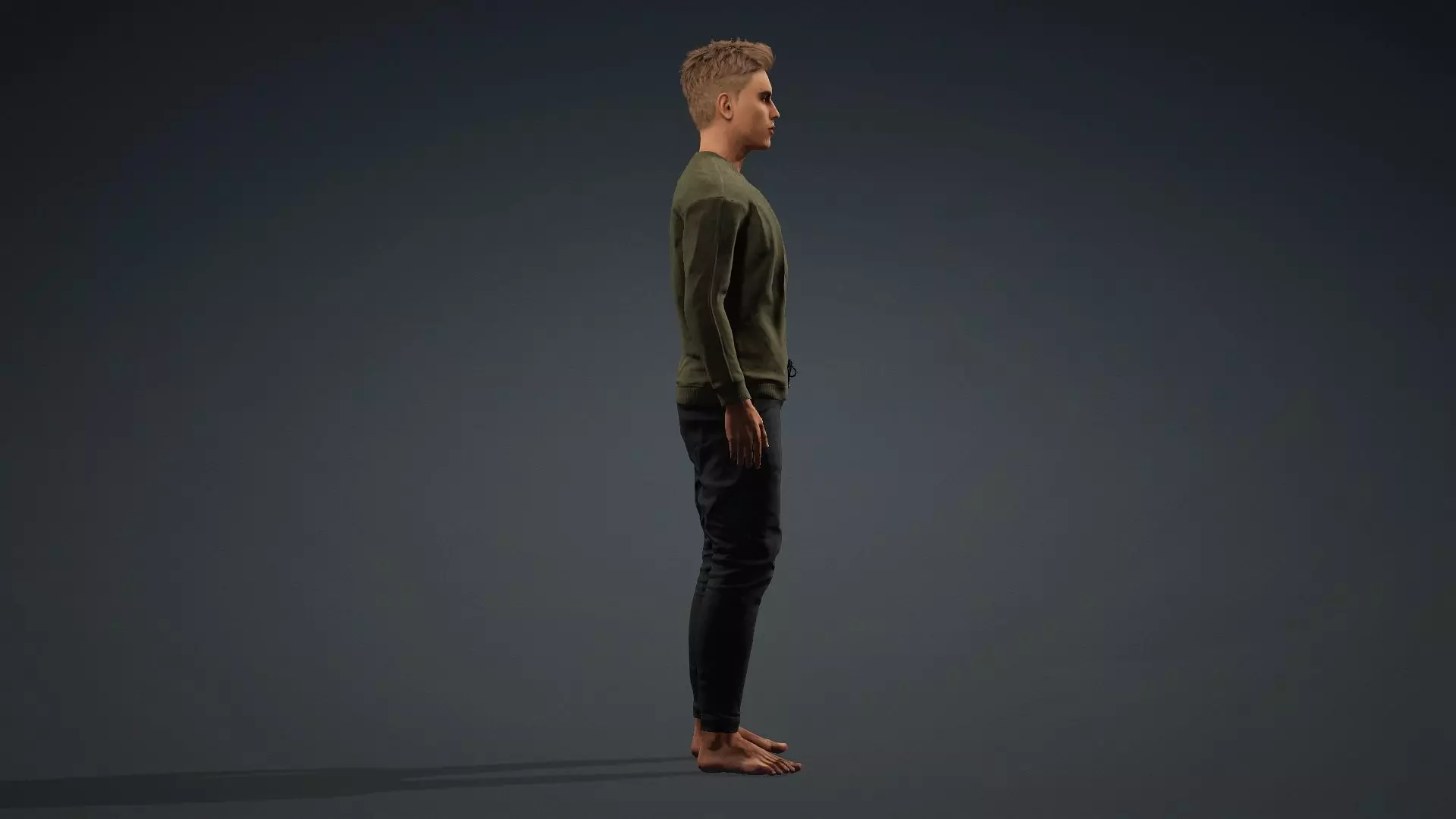 Realistic Male 3D Model 3D model_3