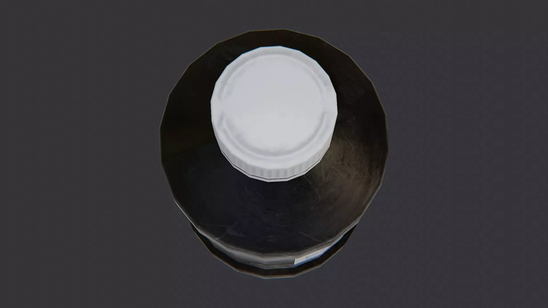 Medical Bottle with Neutral Label Low-poly 3D model_4