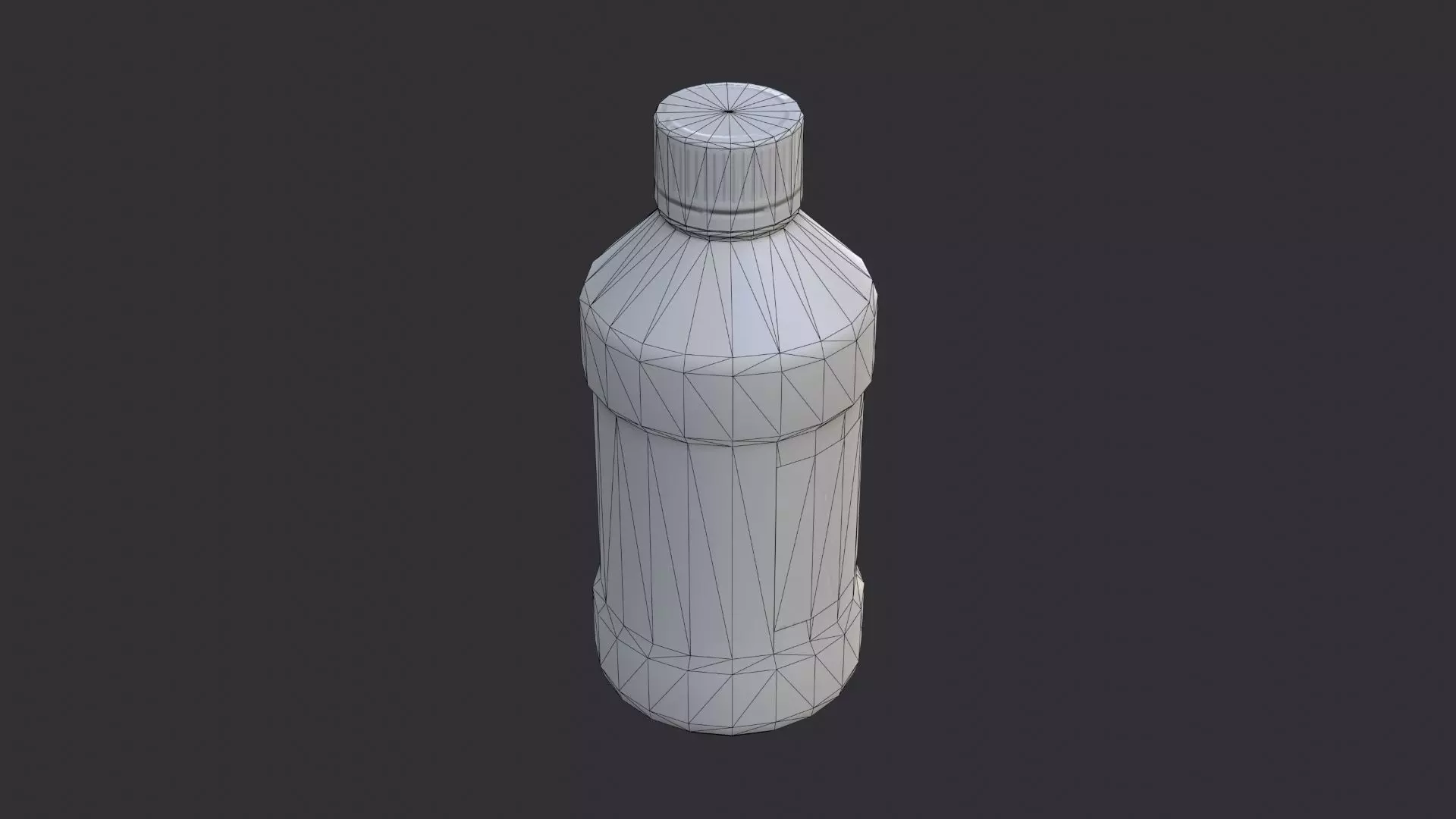 Medical Bottle with Neutral Label Low-poly 3D model_7