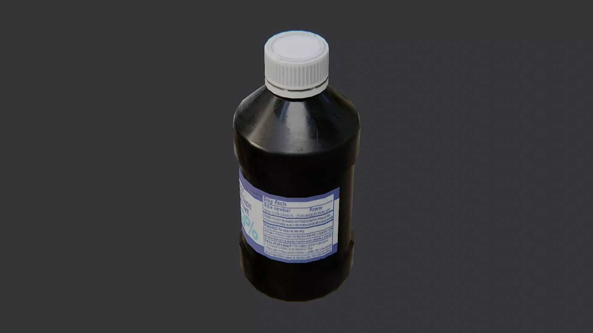 Medical Bottle with Neutral Label Low-poly 3D model_3
