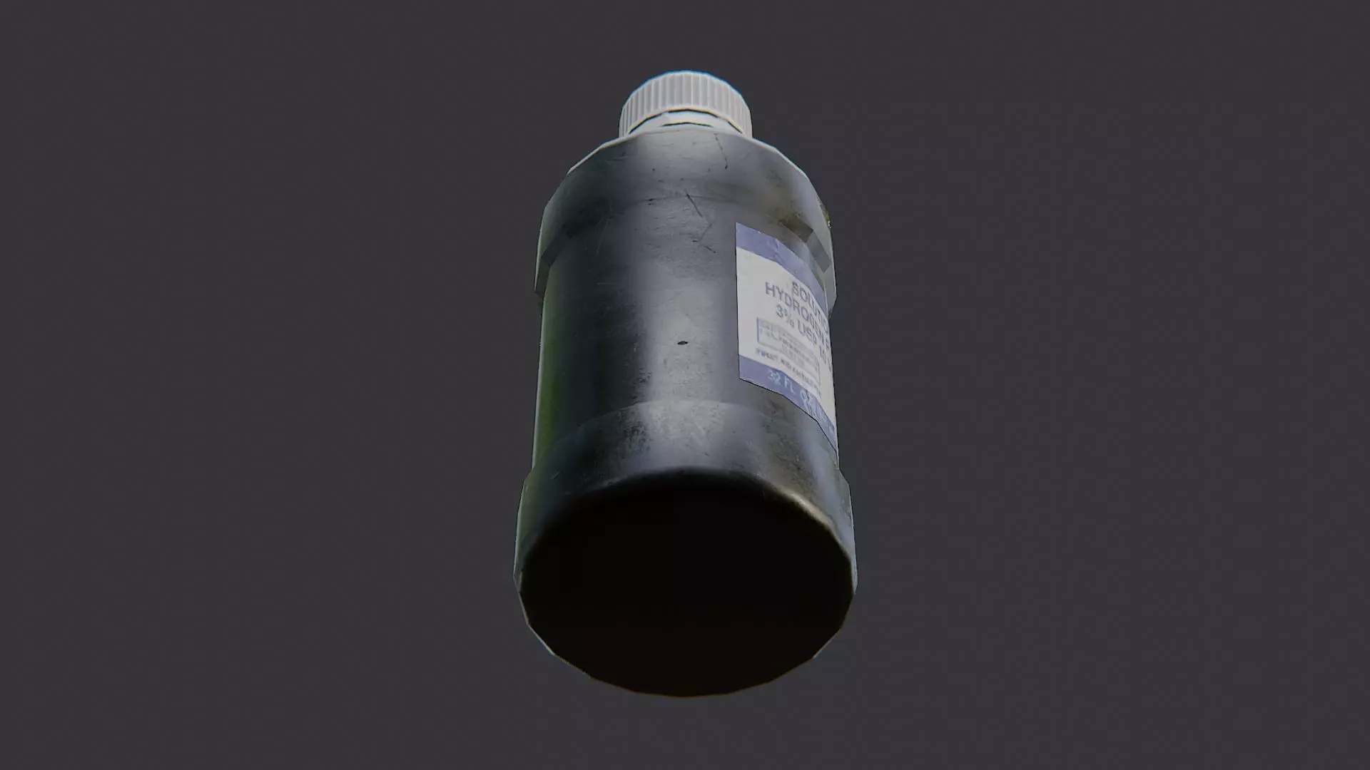 Medical Bottle with Neutral Label Low-poly 3D model_5