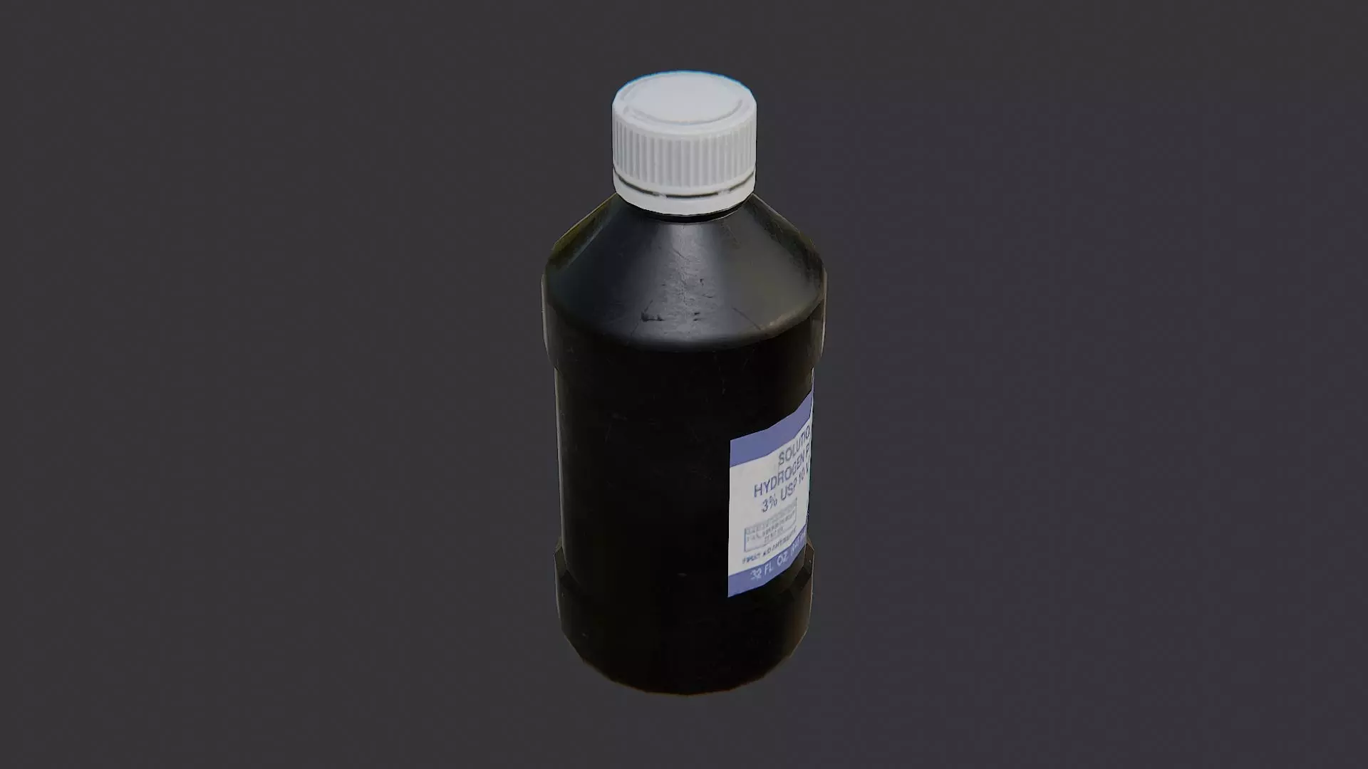 Medical Bottle with Neutral Label Low-poly 3D model_0