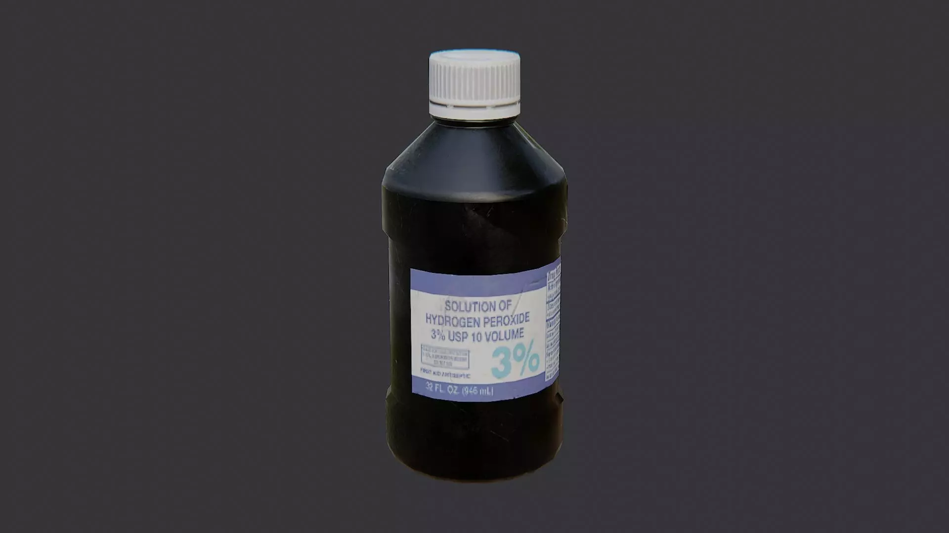 Medical Bottle with Neutral Label Low-poly 3D model_2