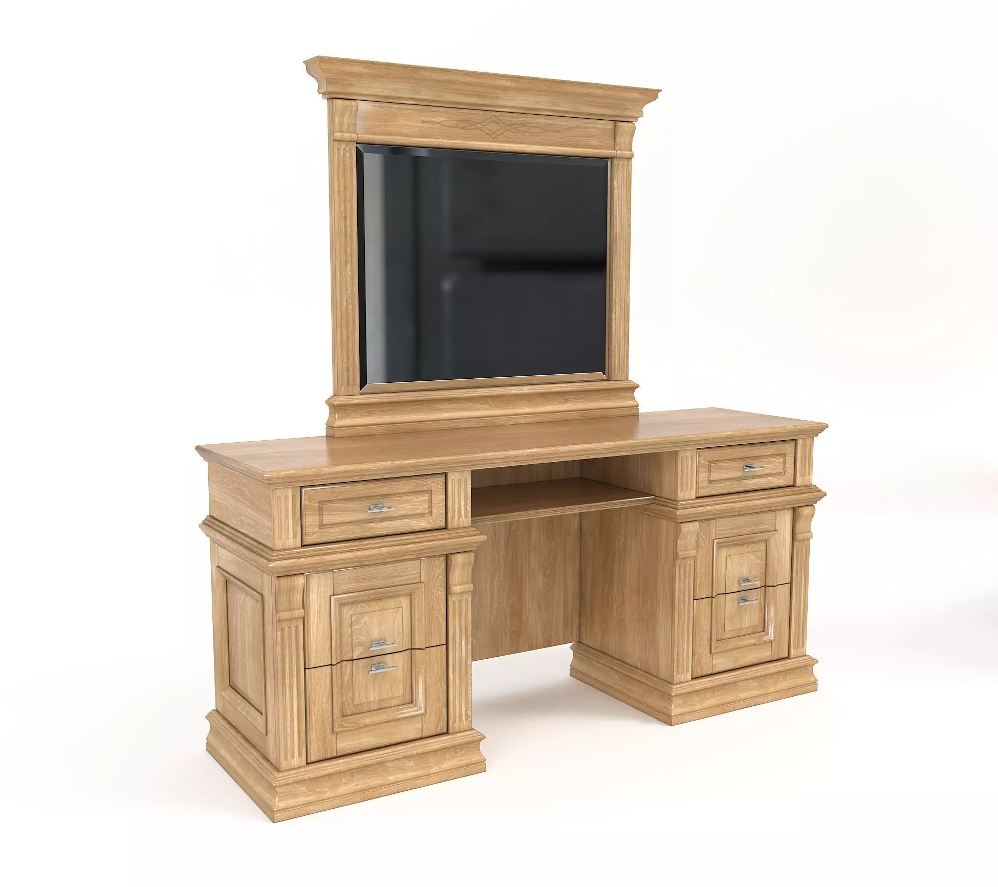 Wooden Furniture Collection 3D model_1